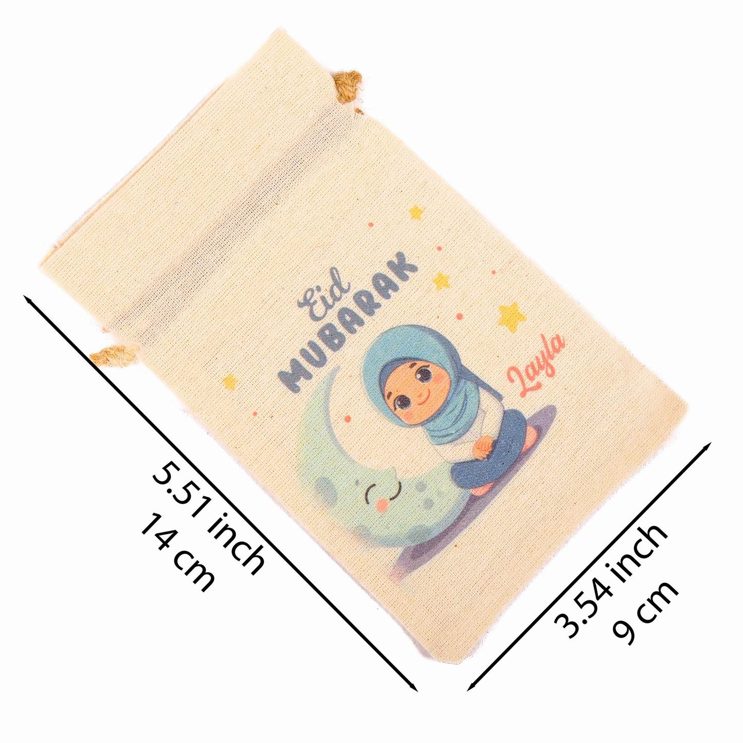 Personalized Eid Gift Bag for Kids, Custom Ramadan Favor Pouch, Cotton Treat Bag, Goodie Bag - Islamic Elite Favors is a handmade gift shop offering a wide variety of unique and personalized gifts for all occasions. Whether you're looking for the perfect Ramadan, Eid, Hajj, wedding gift or something special for a birthday, baby shower or anniversary, we have something for everyone. High quality, made with love.