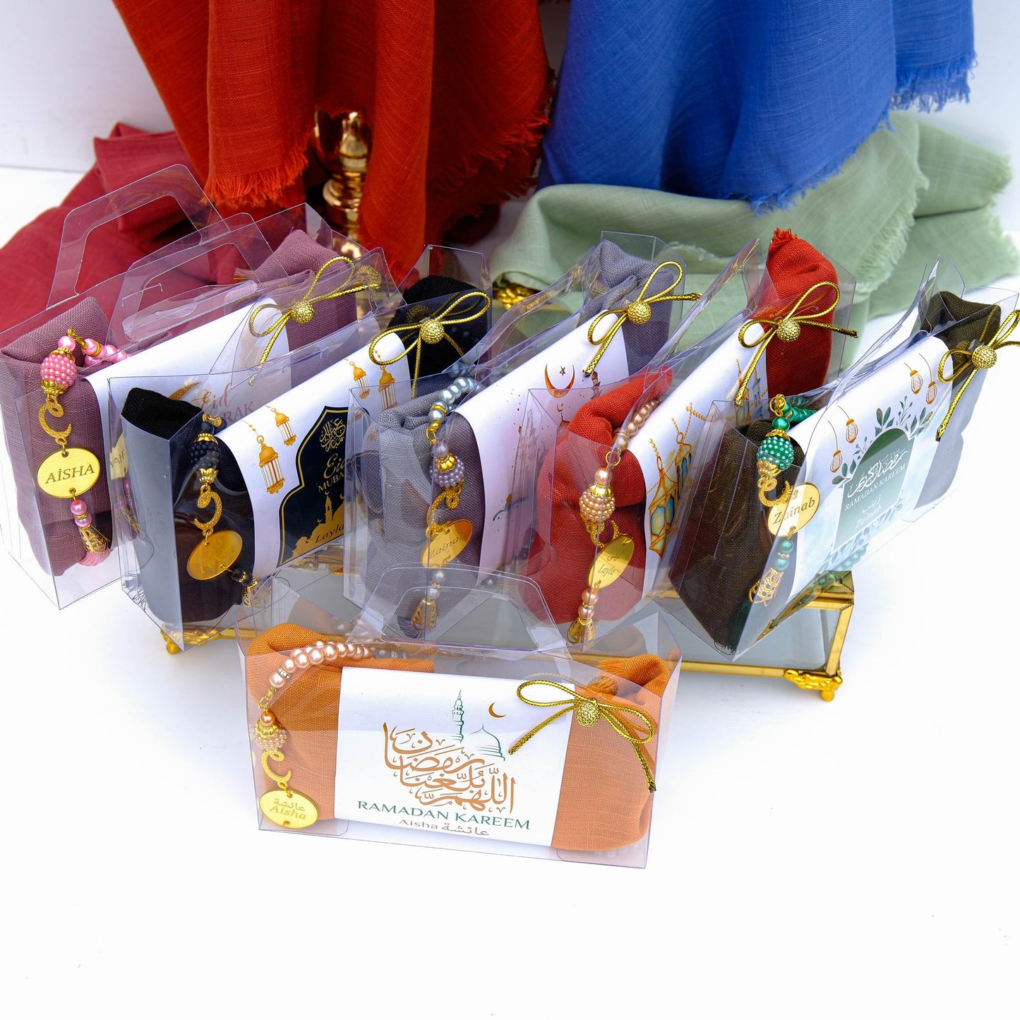 Personalized Custom Head Scarf Pearl Prayer Beads Gift Set | Ramadan Eid Hajj Umrah Favors - Islamic Elite Favors is a handmade gift shop offering a wide variety of unique and personalized gifts for all occasions. Whether you're looking for the perfect Ramadan, Eid, Hajj, wedding gift or something special for a birthday, baby shower or anniversary, we have something for everyone. High quality, made with love.