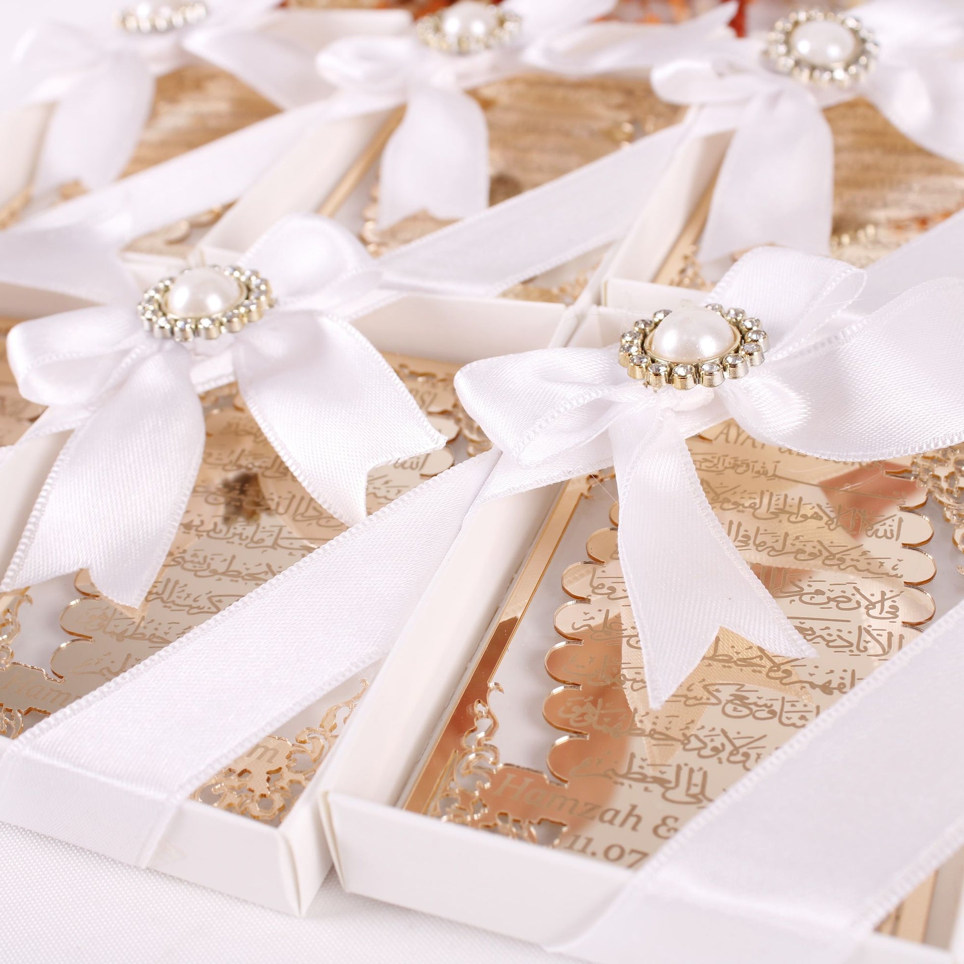 Personalized Wedding Favor Ayatul Kursi on Stand Gold Clear Mirrors - Islamic Elite Favors is a handmade gift shop offering a wide variety of unique and personalized gifts for all occasions. Whether you're looking for the perfect Ramadan, Eid, Hajj, wedding gift or something special for a birthday, baby shower or anniversary, we have something for everyone. High quality, made with love.