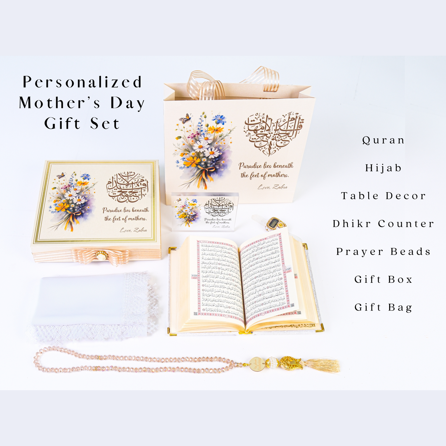 Personalized Happy Mother's Day Gift Set, Gift for Mom, Gift for Her - Islamic Elite Favors is a handmade gift shop offering a wide variety of unique and personalized gifts for all occasions. Whether you're looking for the perfect Ramadan, Eid, Hajj, wedding gift or something special for a birthday, baby shower or anniversary, we have something for everyone. High quality, made with love.