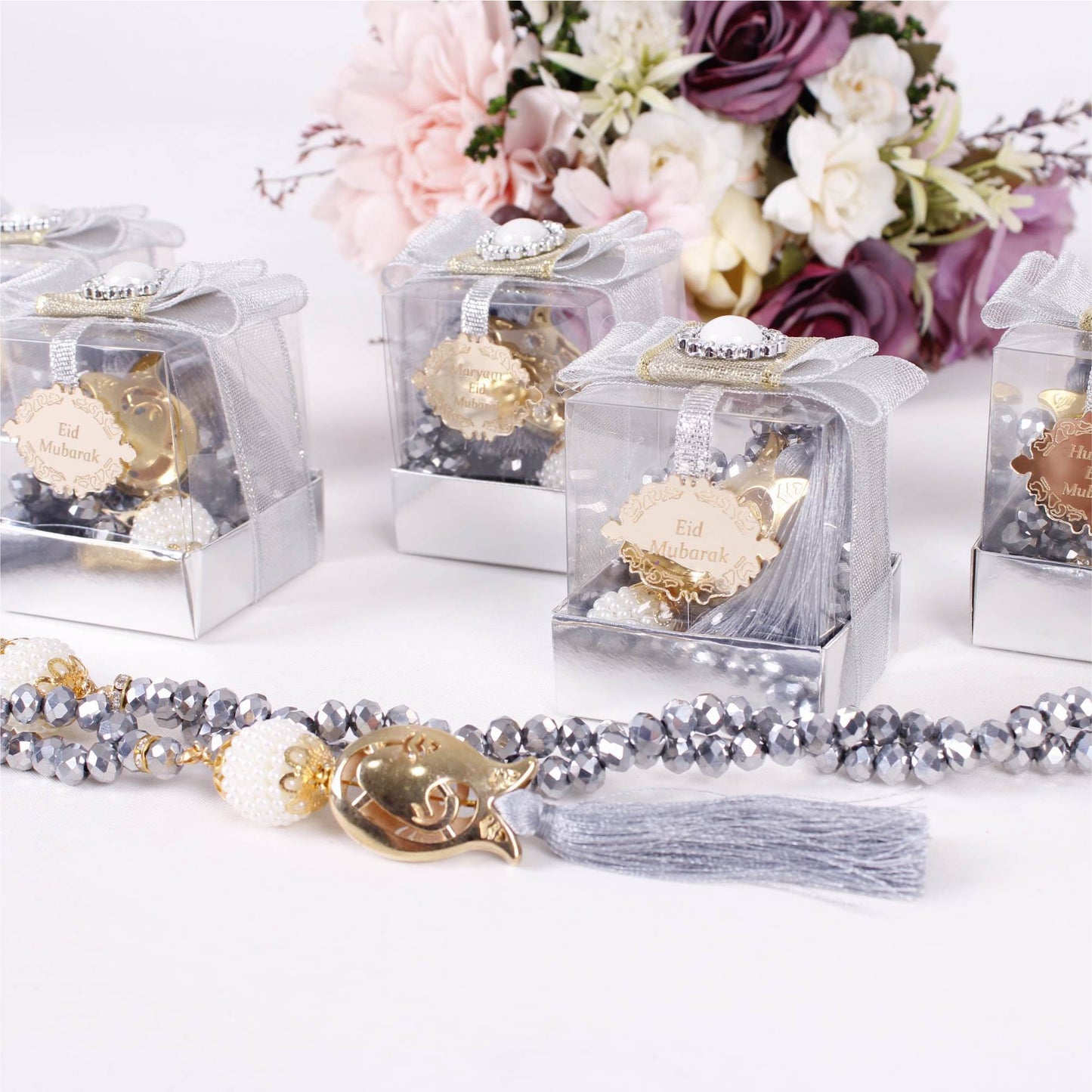 Personalized Crystal Prayer Beads Favor, Ramadan Eid Wedding Baby Shower Islamic Gift - Islamic Elite Favors is a handmade gift shop offering a wide variety of unique and personalized gifts for all occasions. Whether you're looking for the perfect Ramadan, Eid, Hajj, wedding gift or something special for a birthday, baby shower or anniversary, we have something for everyone. High quality, made with love.