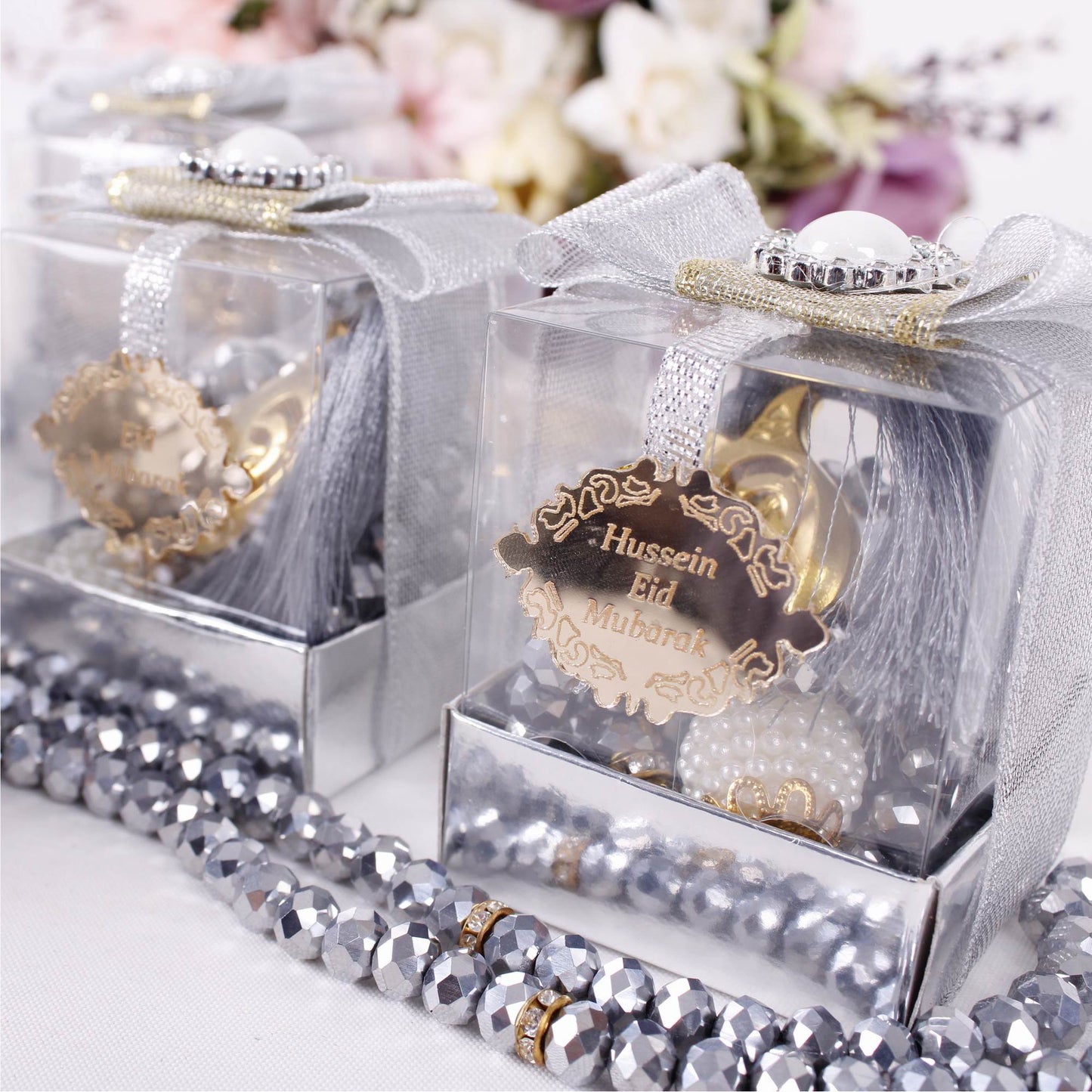 Personalized Crystal Prayer Beads Favor, Ramadan Eid Wedding Baby Shower Islamic Gift - Islamic Elite Favors is a handmade gift shop offering a wide variety of unique and personalized gifts for all occasions. Whether you're looking for the perfect Ramadan, Eid, Hajj, wedding gift or something special for a birthday, baby shower or anniversary, we have something for everyone. High quality, made with love.