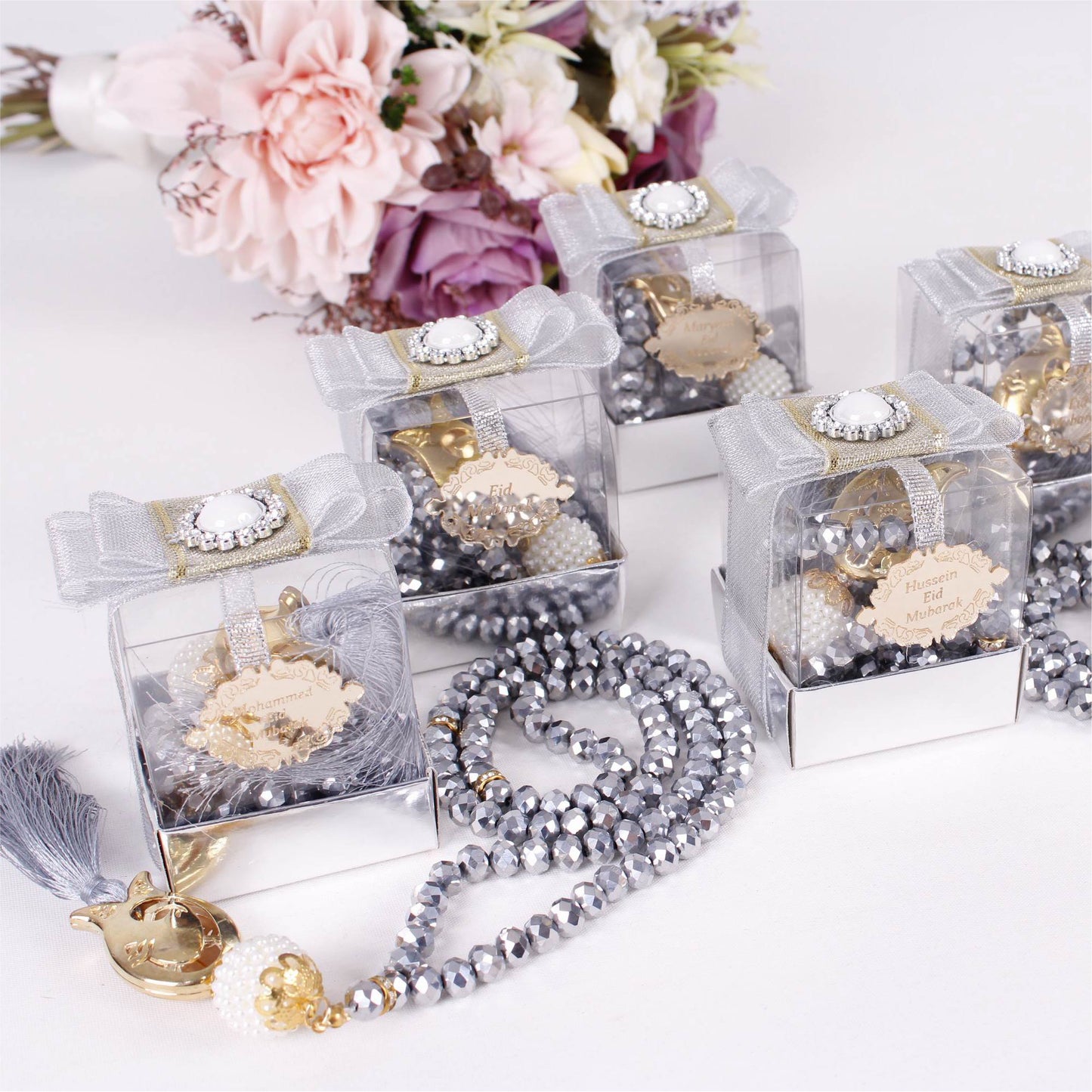 Personalized Crystal Prayer Beads Favor, Ramadan Eid Wedding Baby Shower Islamic Gift - Islamic Elite Favors is a handmade gift shop offering a wide variety of unique and personalized gifts for all occasions. Whether you're looking for the perfect Ramadan, Eid, Hajj, wedding gift or something special for a birthday, baby shower or anniversary, we have something for everyone. High quality, made with love.