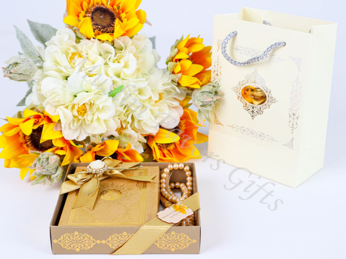 Personalized Quran Pearl Prayer Beads Islamic Muslim Wedding Gift Set - Islamic Elite Favors is a handmade gift shop offering a wide variety of unique and personalized gifts for all occasions. Whether you're looking for the perfect Ramadan, Eid, Hajj, wedding gift or something special for a birthday, baby shower or anniversary, we have something for everyone. High quality, made with love.