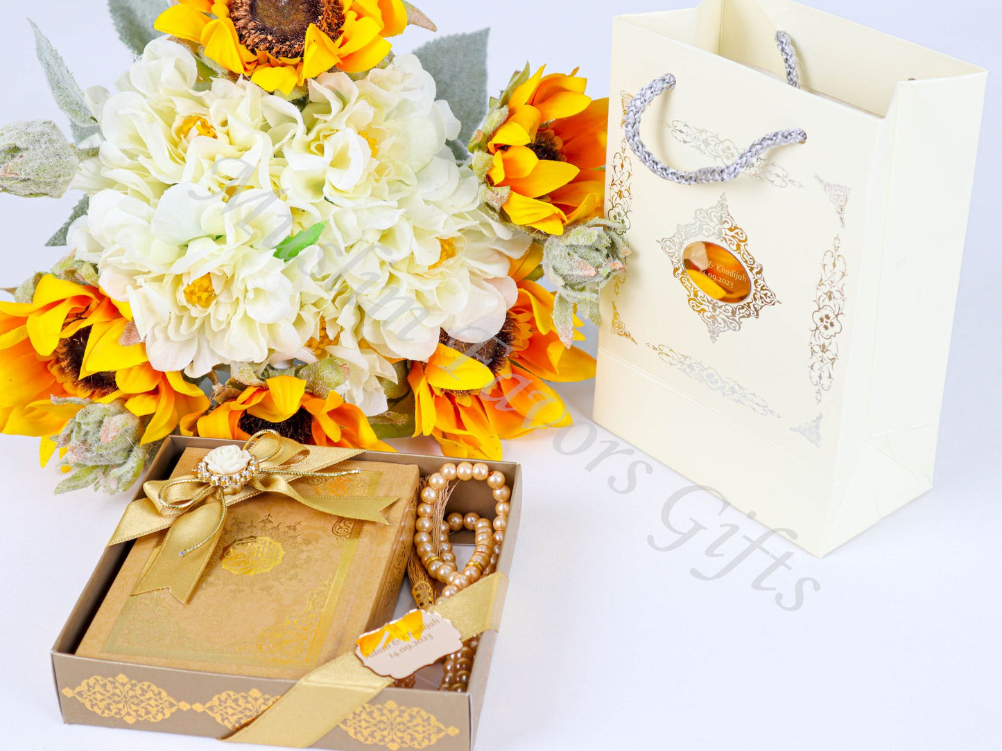 Personalized Quran Pearl Prayer Beads Islamic Muslim Wedding Gift Set - Islamic Elite Favors is a handmade gift shop offering a wide variety of unique and personalized gifts for all occasions. Whether you're looking for the perfect Ramadan, Eid, Hajj, wedding gift or something special for a birthday, baby shower or anniversary, we have something for everyone. High quality, made with love.
