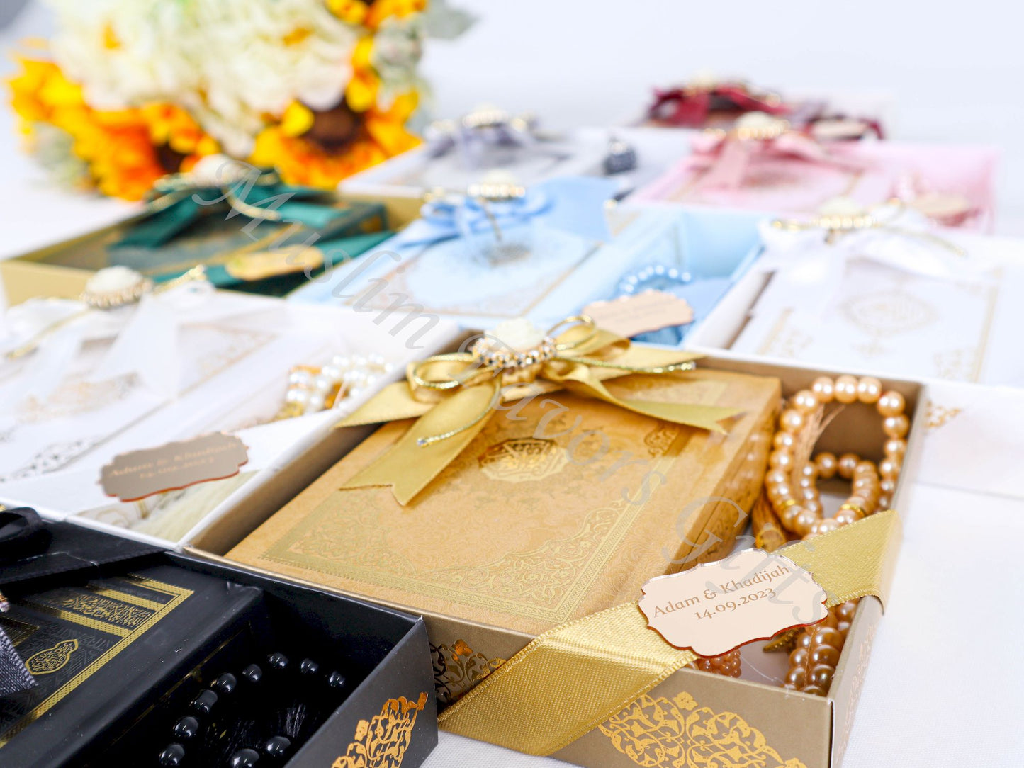Personalized Quran Pearl Prayer Beads Islamic Muslim Wedding Gift Set - Islamic Elite Favors is a handmade gift shop offering a wide variety of unique and personalized gifts for all occasions. Whether you're looking for the perfect Ramadan, Eid, Hajj, wedding gift or something special for a birthday, baby shower or anniversary, we have something for everyone. High quality, made with love.