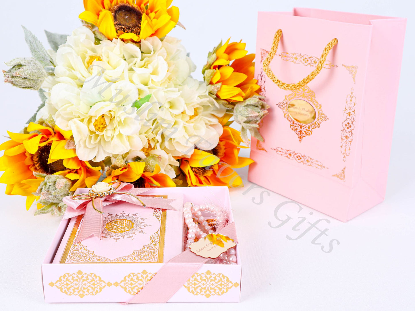 Personalized Quran Pearl Prayer Beads Islamic Muslim Wedding Gift Set - Islamic Elite Favors is a handmade gift shop offering a wide variety of unique and personalized gifts for all occasions. Whether you're looking for the perfect Ramadan, Eid, Hajj, wedding gift or something special for a birthday, baby shower or anniversary, we have something for everyone. High quality, made with love.