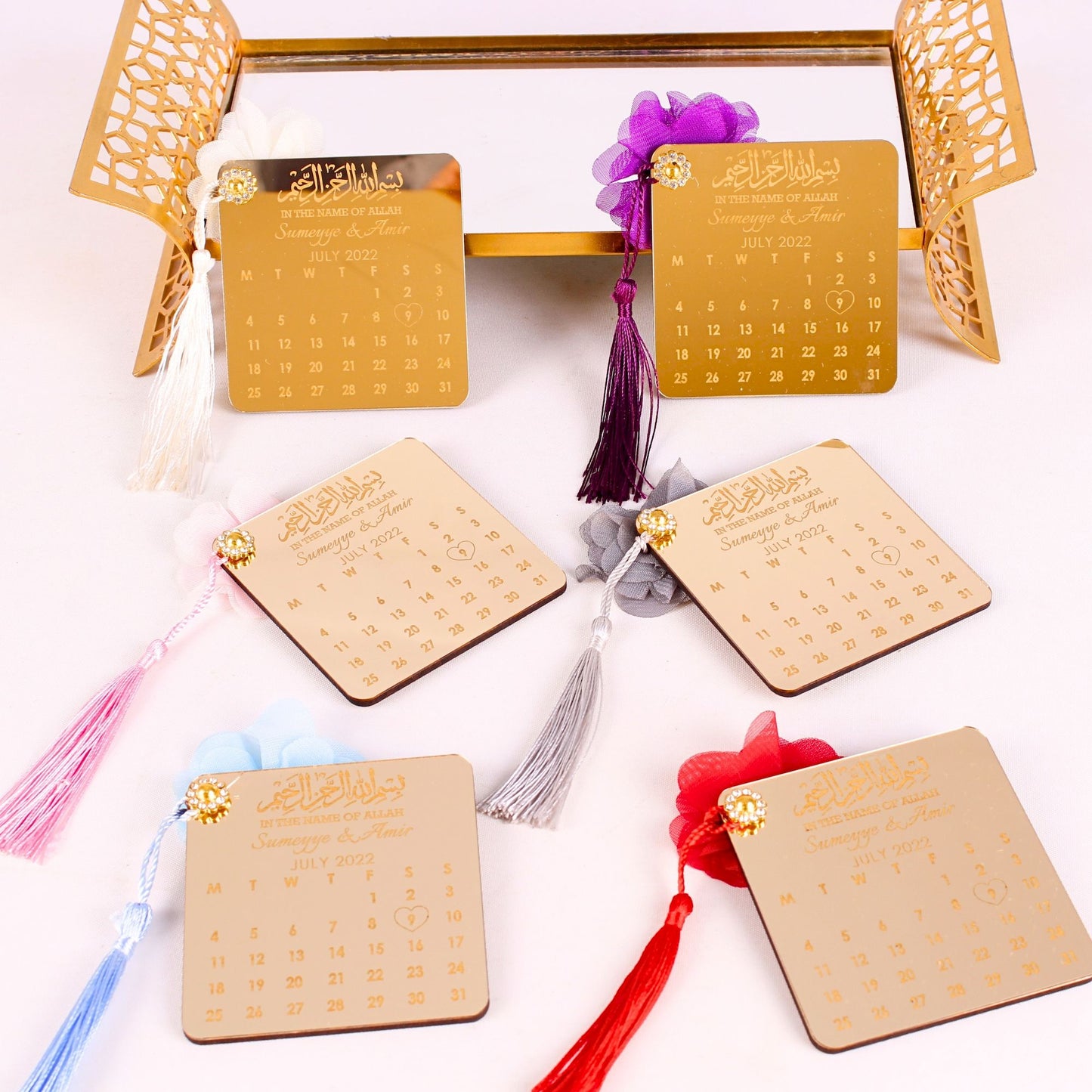 Personalized Wedding Favor Muslim Calendar Magnet Gold Acrylic Mirror - Islamic Elite Favors is a handmade gift shop offering a wide variety of unique and personalized gifts for all occasions. Whether you're looking for the perfect Ramadan, Eid, Hajj, wedding gift or something special for a birthday, baby shower or anniversary, we have something for everyone. High quality, made with love.