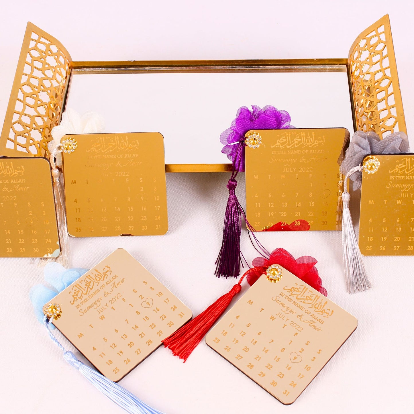 Personalized Wedding Favor Muslim Calendar Magnet Gold Acrylic Mirror - Islamic Elite Favors is a handmade gift shop offering a wide variety of unique and personalized gifts for all occasions. Whether you're looking for the perfect Ramadan, Eid, Hajj, wedding gift or something special for a birthday, baby shower or anniversary, we have something for everyone. High quality, made with love.