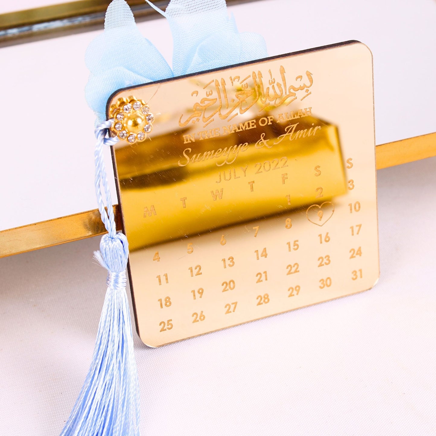 Personalized Wedding Favor Muslim Calendar Magnet Gold Acrylic Mirror - Islamic Elite Favors is a handmade gift shop offering a wide variety of unique and personalized gifts for all occasions. Whether you're looking for the perfect Ramadan, Eid, Hajj, wedding gift or something special for a birthday, baby shower or anniversary, we have something for everyone. High quality, made with love.