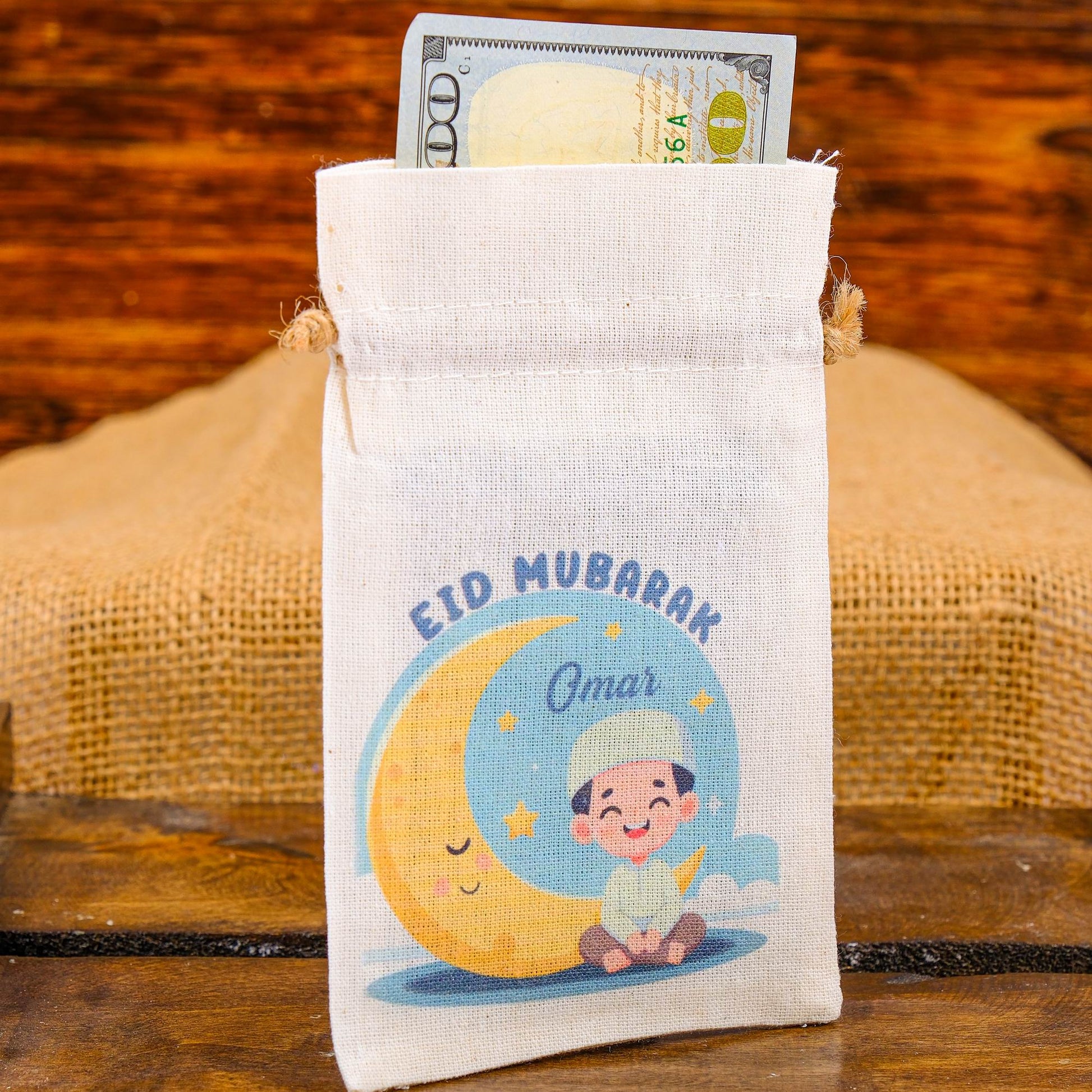 Personalized Eid Gift Bag for Kids, Custom Ramadan Favor Pouch, Cotton Treat Bag, Goodie Bag - Islamic Elite Favors is a handmade gift shop offering a wide variety of unique and personalized gifts for all occasions. Whether you're looking for the perfect Ramadan, Eid, Hajj, wedding gift or something special for a birthday, baby shower or anniversary, we have something for everyone. High quality, made with love.