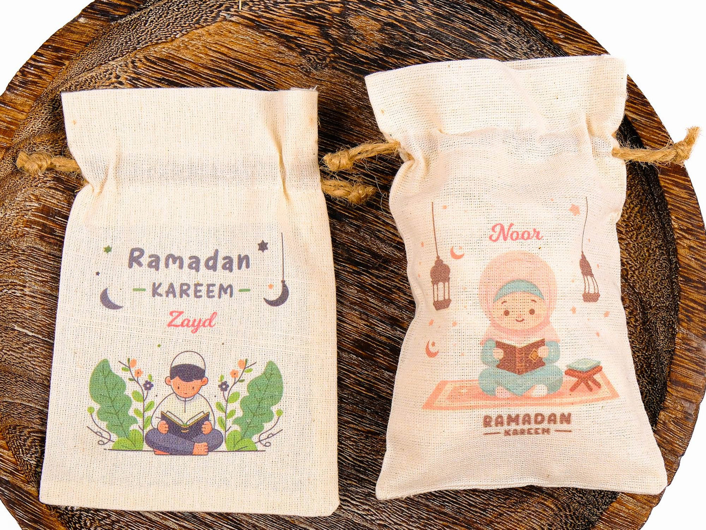 Personalized Eid Gift Bag for Kids, Custom Ramadan Favor Pouch, Cotton Treat Bag, Goodie Bag - Islamic Elite Favors is a handmade gift shop offering a wide variety of unique and personalized gifts for all occasions. Whether you're looking for the perfect Ramadan, Eid, Hajj, wedding gift or something special for a birthday, baby shower or anniversary, we have something for everyone. High quality, made with love.