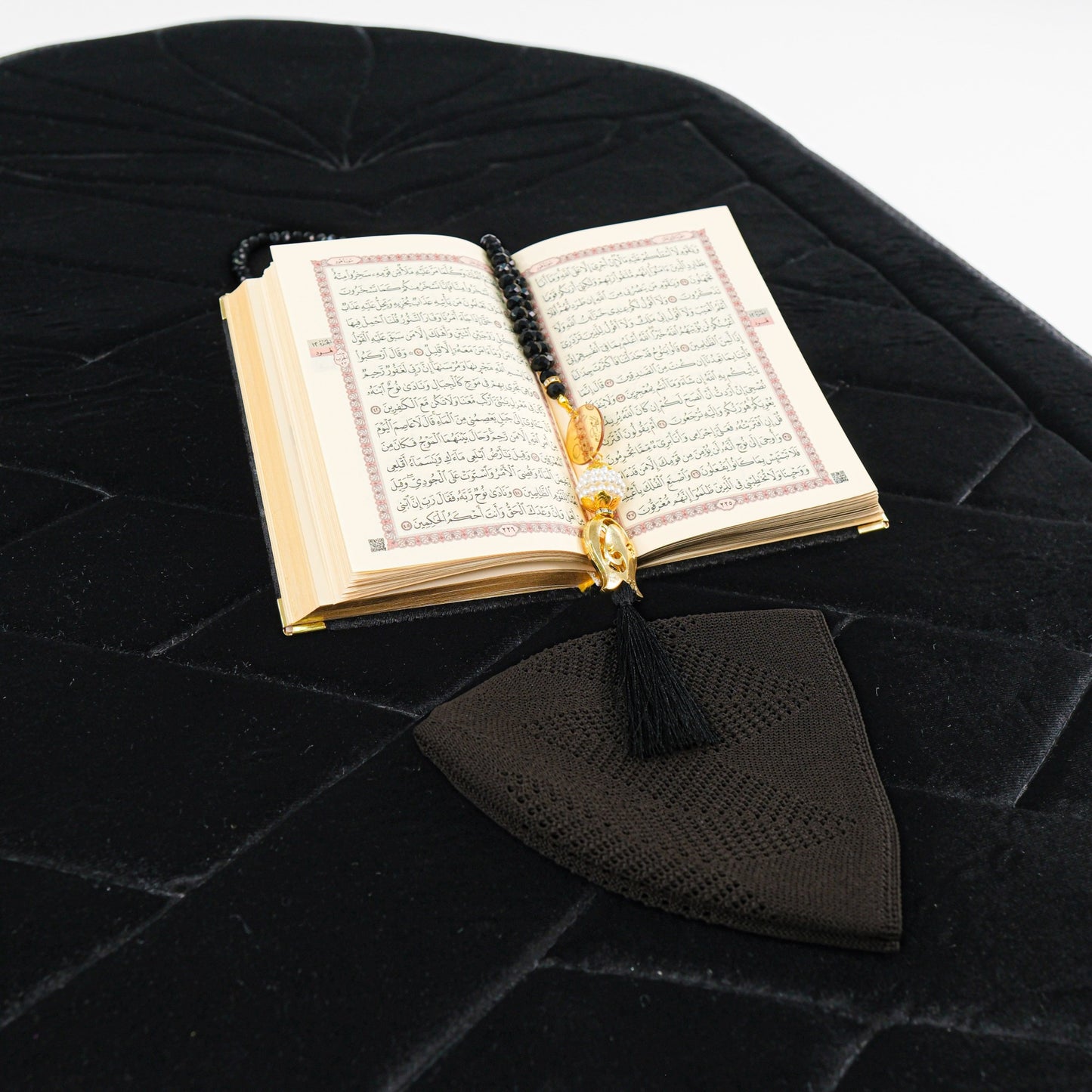 Padded Thick Prayer Mat Quran Tasbeeh Kufi Islamic Muslim Gift Set - Islamic Elite Favors is a handmade gift shop offering a wide variety of unique and personalized gifts for all occasions. Whether you're looking for the perfect Ramadan, Eid, Hajj, wedding gift or something special for a birthday, baby shower or anniversary, we have something for everyone. High quality, made with love.