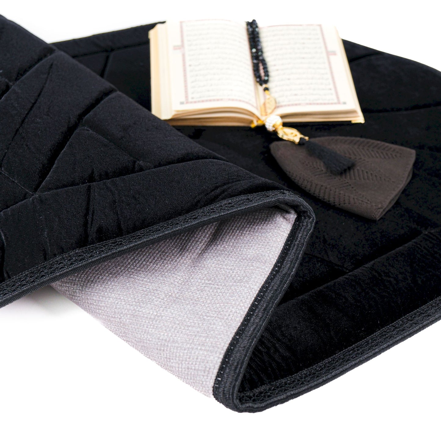Padded Thick Prayer Mat Quran Tasbeeh Kufi Islamic Muslim Gift Set - Islamic Elite Favors is a handmade gift shop offering a wide variety of unique and personalized gifts for all occasions. Whether you're looking for the perfect Ramadan, Eid, Hajj, wedding gift or something special for a birthday, baby shower or anniversary, we have something for everyone. High quality, made with love.