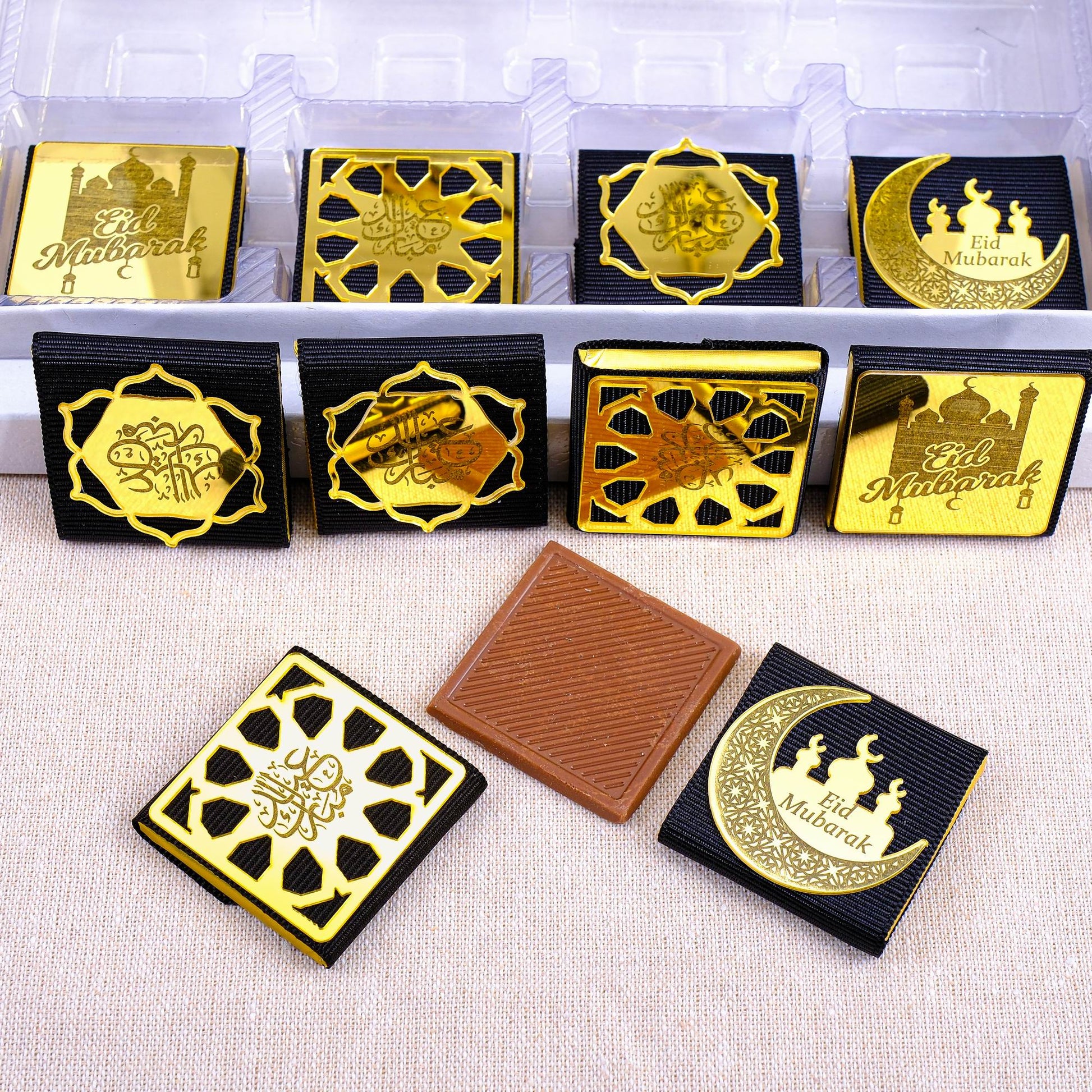 Eid Mubarak Chocolate Box, Ramadan Kareem Ramadan Mubarak Eid al-Adha Chocolate Gift Favors for Guests - Islamic Elite Favors is a handmade gift shop offering a wide variety of unique and personalized gifts for all occasions. Whether you're looking for the perfect Ramadan, Eid, Hajj, wedding gift or something special for a birthday, baby shower or anniversary, we have something for everyone. High quality, made with love.