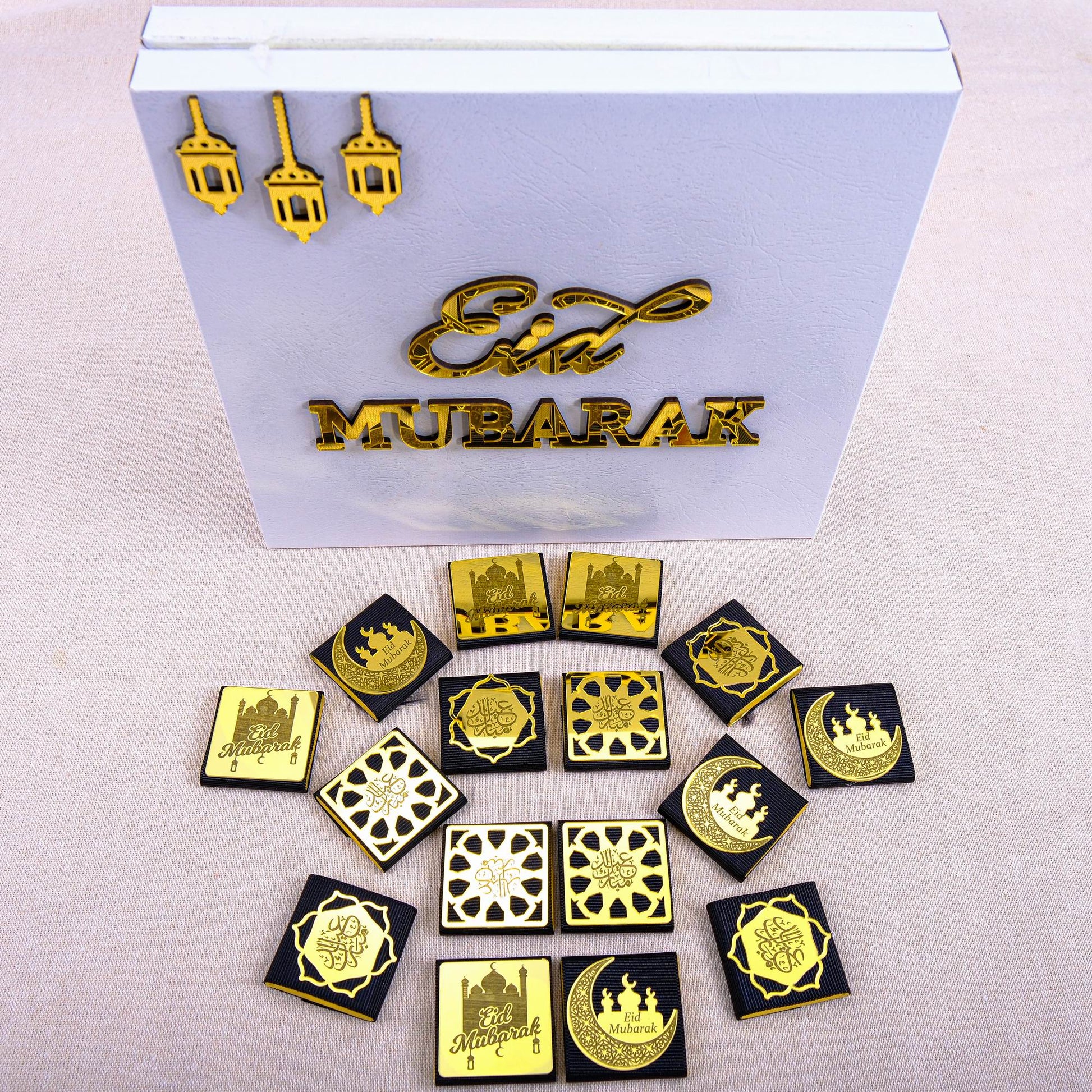 Eid Mubarak Chocolate Box, Ramadan Kareem Ramadan Mubarak Eid al-Adha Chocolate Gift Favors for Guests - Islamic Elite Favors is a handmade gift shop offering a wide variety of unique and personalized gifts for all occasions. Whether you're looking for the perfect Ramadan, Eid, Hajj, wedding gift or something special for a birthday, baby shower or anniversary, we have something for everyone. High quality, made with love.