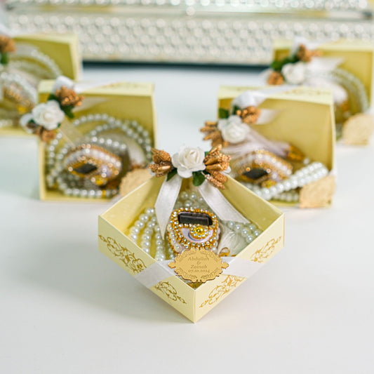 Personalized Dhikr Counter Pearl Prayer Beads Islamic Wedding Favor - Islamic Elite Favors is a handmade gift shop offering a wide variety of unique and personalized gifts for all occasions. Whether you're looking for the perfect Ramadan, Eid, Hajj, wedding gift or something special for a birthday, baby shower or anniversary, we have something for everyone. High quality, made with love.