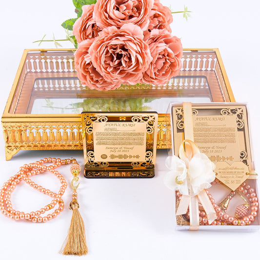 Personalized Wedding Favor Ayatul Kursi on Stand Tasbeeh Favor - Islamic Elite Favors is a handmade gift shop offering a wide variety of unique and personalized gifts for all occasions. Whether you're looking for the perfect Ramadan, Eid, Hajj, wedding gift or something special for a birthday, baby shower or anniversary, we have something for everyone. High quality, made with love.