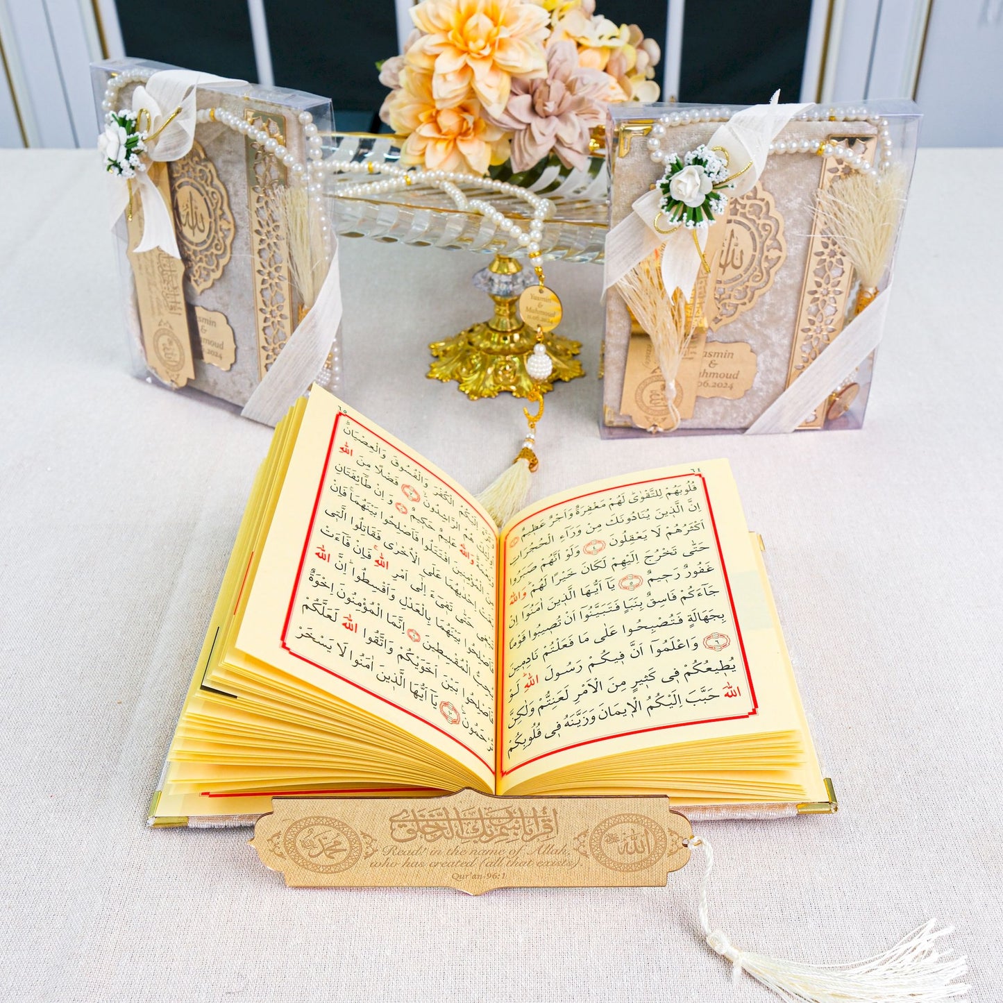 Personalized Velvet Dua Book Bookmark Tasbeeh Muslim Wedding Gift Set - Islamic Elite Favors is a handmade gift shop offering a wide variety of unique and personalized gifts for all occasions. Whether you're looking for the perfect Ramadan, Eid, Hajj, wedding gift or something special for a birthday, baby shower or anniversary, we have something for everyone. High quality, made with love.