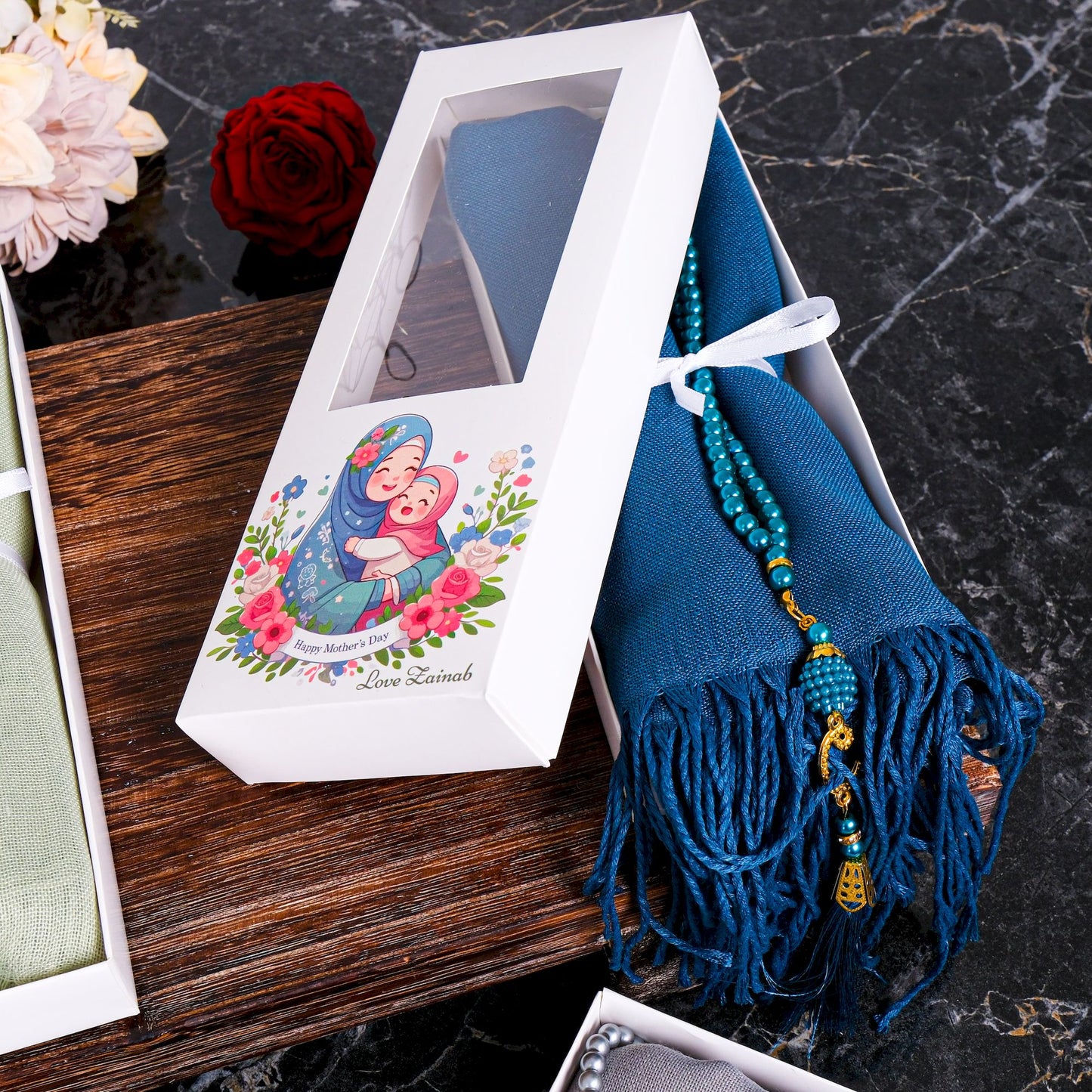 Personalized Pashmina Shawl Scarf Tasbeeh Mother's Day Gift Set - Islamic Elite Favors is a handmade gift shop offering a wide variety of unique and personalized gifts for all occasions. Whether you're looking for the perfect Ramadan, Eid, Hajj, wedding gift or something special for a birthday, baby shower or anniversary, we have something for everyone. High quality, made with love.