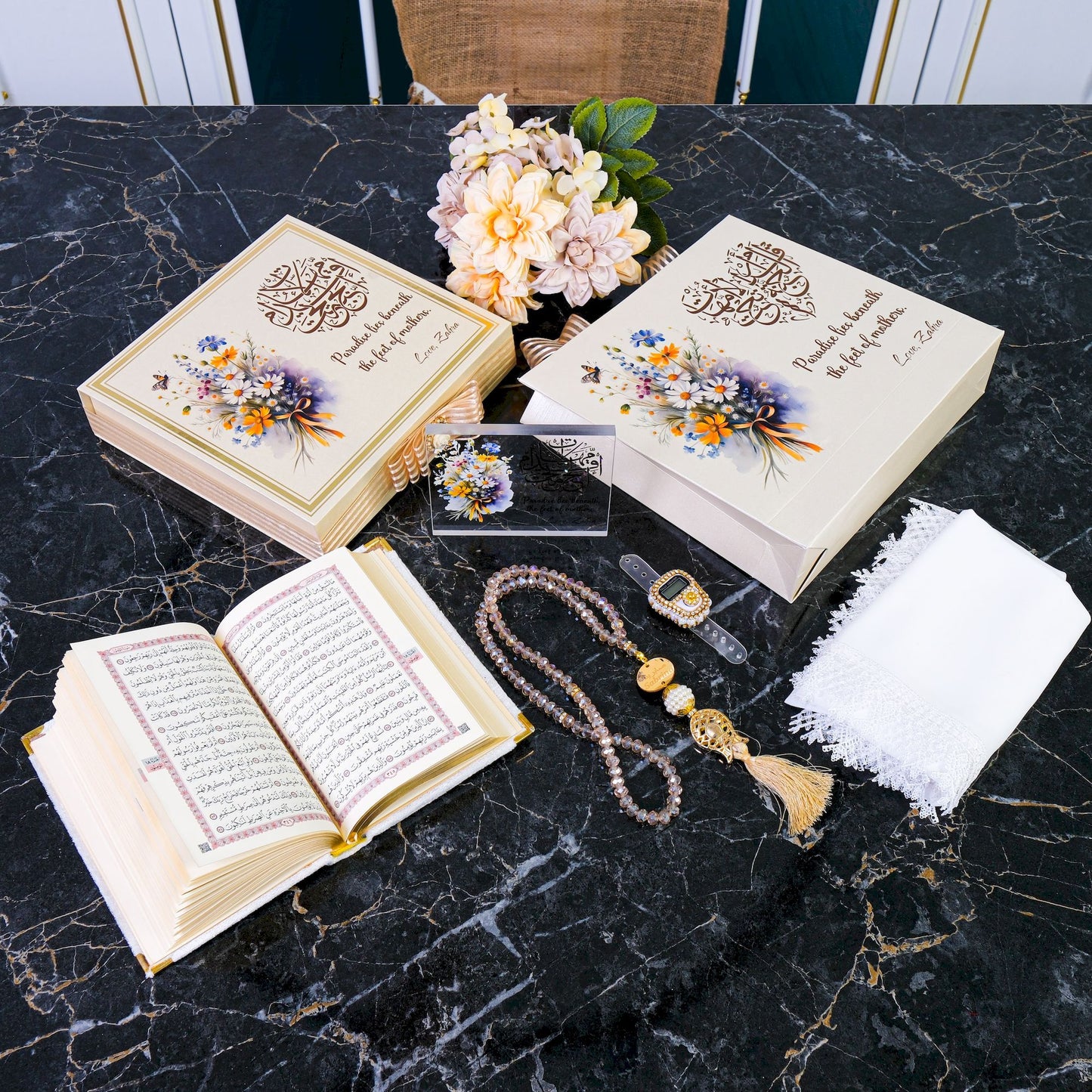 Personalized Happy Mother's Day Gift Set, Gift for Mom, Gift for Her - Islamic Elite Favors is a handmade gift shop offering a wide variety of unique and personalized gifts for all occasions. Whether you're looking for the perfect Ramadan, Eid, Hajj, wedding gift or something special for a birthday, baby shower or anniversary, we have something for everyone. High quality, made with love.