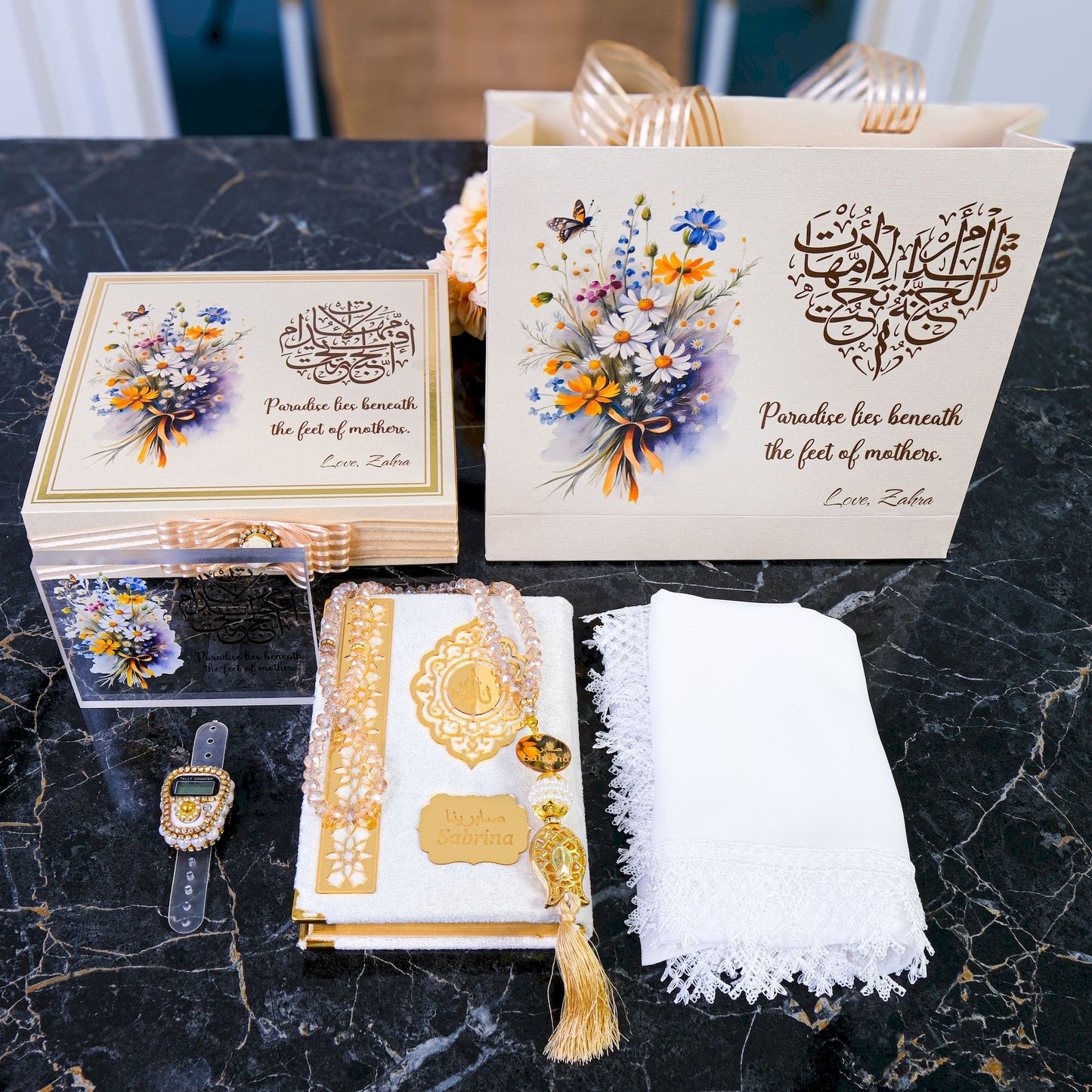 Personalized Happy Mother's Day Gift Set, Gift for Mom, Gift for Her - Islamic Elite Favors is a handmade gift shop offering a wide variety of unique and personalized gifts for all occasions. Whether you're looking for the perfect Ramadan, Eid, Hajj, wedding gift or something special for a birthday, baby shower or anniversary, we have something for everyone. High quality, made with love.