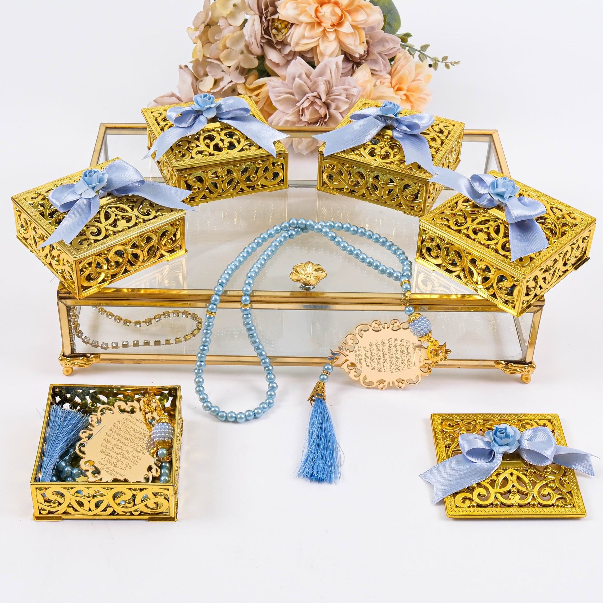 Personalized Prayer Beads with Ayatul Kursi Imame, Ramadan Eid Wedding Muslim Party Favors - Islamic Elite Favors is a handmade gift shop offering a wide variety of unique and personalized gifts for all occasions. Whether you're looking for the perfect Ramadan, Eid, Hajj, wedding gift or something special for a birthday, baby shower or anniversary, we have something for everyone. High quality, made with love.