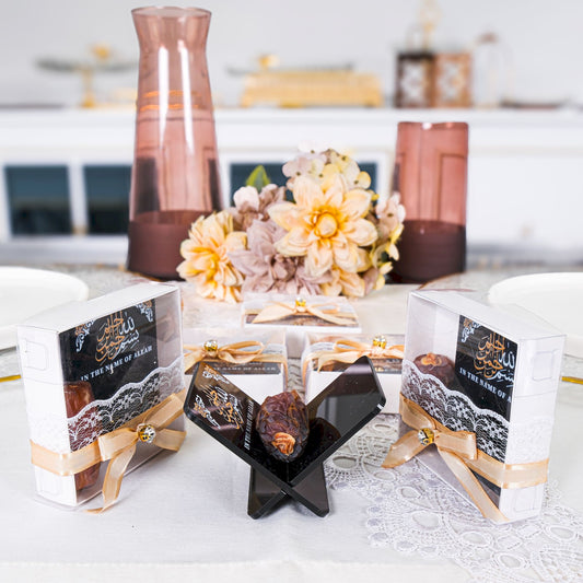 Personalized Hurma Dates Favors Ramadan Eid Wedding Hajj Islamic Gift - Islamic Elite Favors is a handmade gift shop offering a wide variety of unique and personalized gifts for all occasions. Whether you're looking for the perfect Ramadan, Eid, Hajj, wedding gift or something special for a birthday, baby shower or anniversary, we have something for everyone. High quality, made with love.