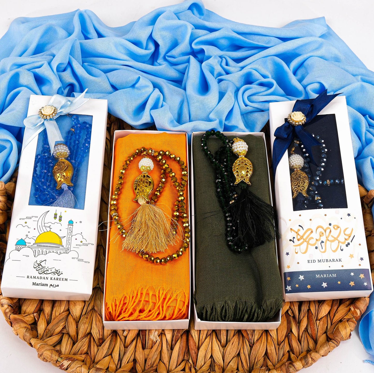 Personalized Pashmina Shawl Scarf Crystal Tasbeeh Gift Set, Wedding Ramadan Eid Mothers Day - Islamic Elite Favors is a handmade gift shop offering a wide variety of unique and personalized gifts for all occasions. Whether you're looking for the perfect Ramadan, Eid, Hajj, wedding gift or something special for a birthday, baby shower or anniversary, we have something for everyone. High quality, made with love.