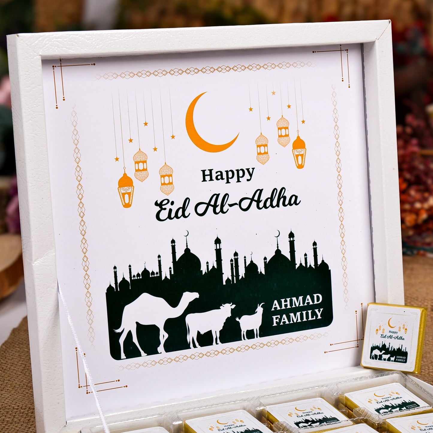 Eid Al Adha Custom Chocolate Favors, Eid Mubarak Favors, Hajj Mubarak, Umrah Mubarak, Eid Gifts for Guests, Halal Chocolate, Eid Chocolate - Islamic Elite Favors is a handmade gift shop offering a wide variety of unique and personalized gifts for all occasions. Whether you're looking for the perfect Ramadan, Eid, Hajj, wedding gift or something special for a birthday, baby shower or anniversary, we have something for everyone. High quality, made with love.