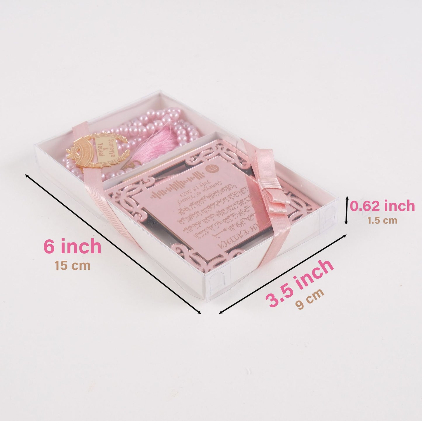 Personalized Surah Al-Fatihah on Stand & Tasbeeh Islamic Wedding Favor - Islamic Elite Favors is a handmade gift shop offering a wide variety of unique and personalized gifts for all occasions. Whether you're looking for the perfect Ramadan, Eid, Hajj, wedding gift or something special for a birthday, baby shower or anniversary, we have something for everyone. High quality, made with love.