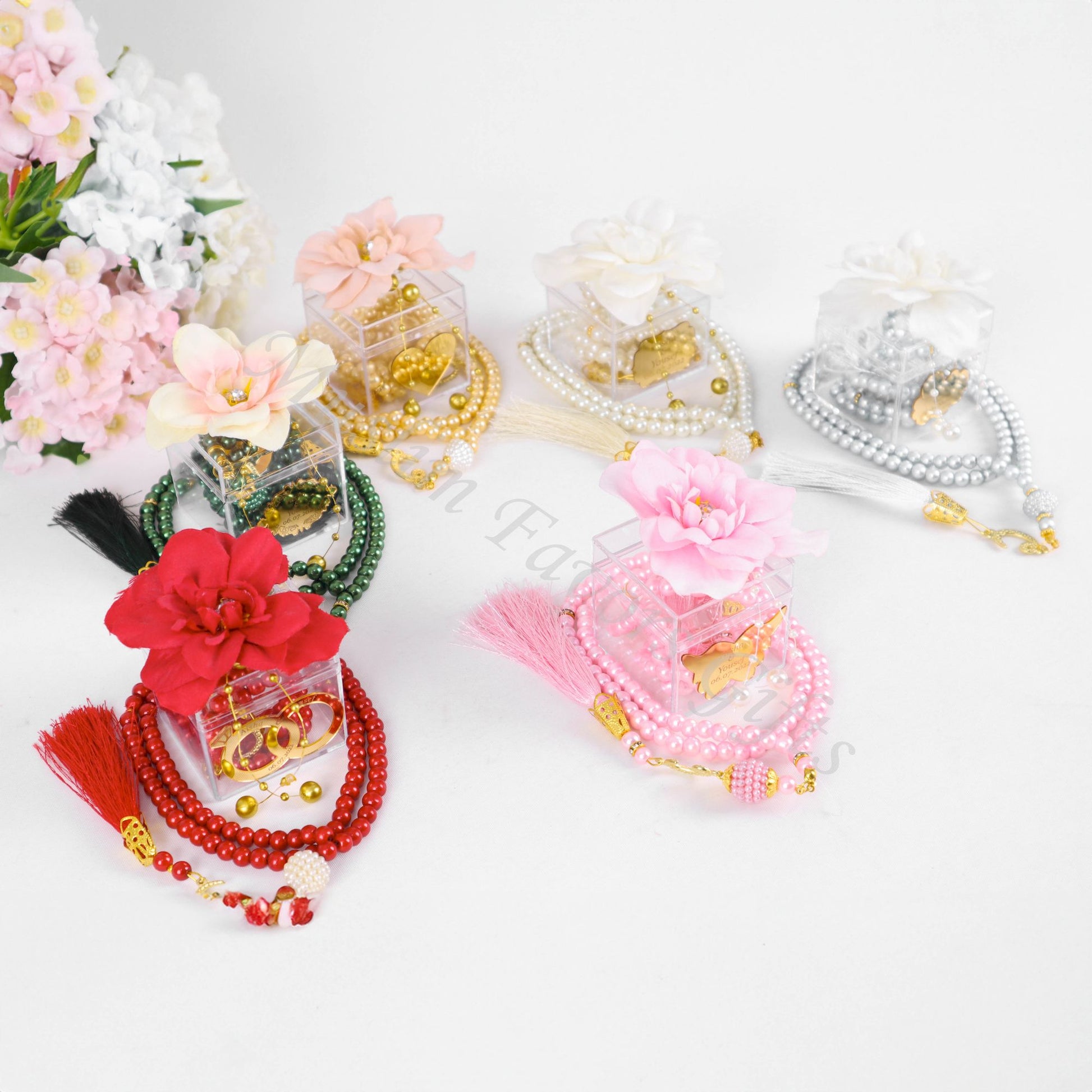 Personalized Pearl Prayer Beads Tasbeeh Masbaha Islamic Wedding Gift - Islamic Elite Favors is a handmade gift shop offering a wide variety of unique and personalized gifts for all occasions. Whether you're looking for the perfect Ramadan, Eid, Hajj, wedding gift or something special for a birthday, baby shower or anniversary, we have something for everyone. High quality, made with love.