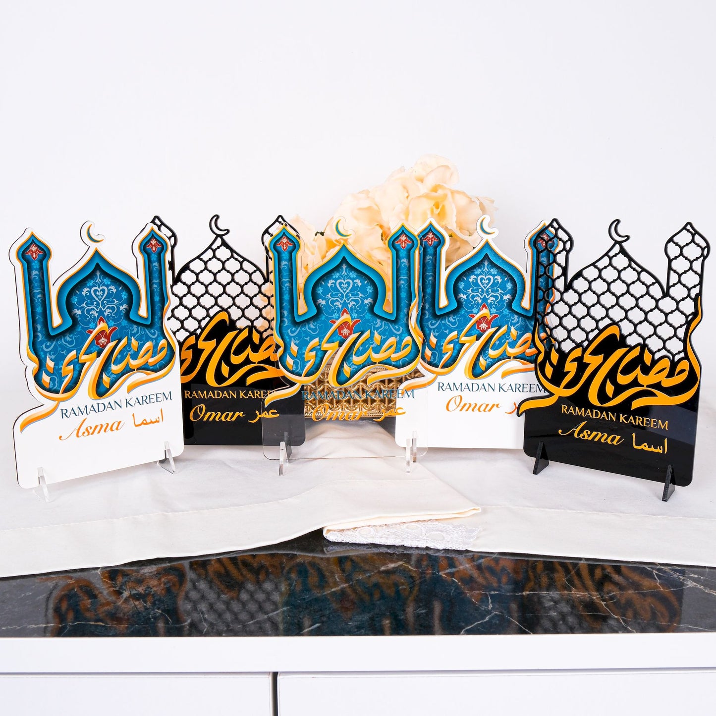 Personalized Ramadan Eid Table Decor Islamic Favor Tabletop Sign Stand - Islamic Elite Favors is a handmade gift shop offering a wide variety of unique and personalized gifts for all occasions. Whether you're looking for the perfect Ramadan, Eid, Hajj, wedding gift or something special for a birthday, baby shower or anniversary, we have something for everyone. High quality, made with love.