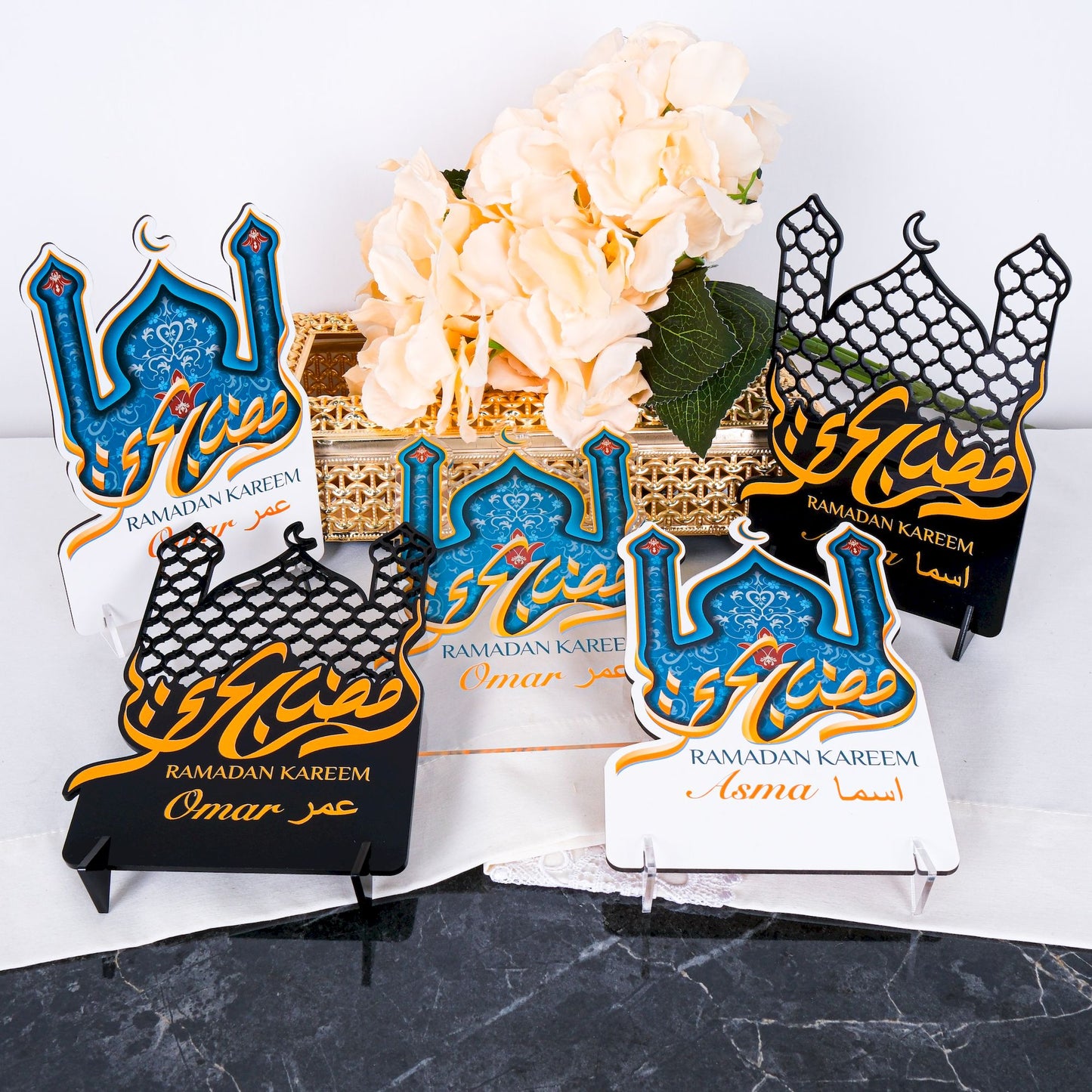 Personalized Ramadan Eid Table Decor Islamic Favor Tabletop Sign Stand - Islamic Elite Favors is a handmade gift shop offering a wide variety of unique and personalized gifts for all occasions. Whether you're looking for the perfect Ramadan, Eid, Hajj, wedding gift or something special for a birthday, baby shower or anniversary, we have something for everyone. High quality, made with love.