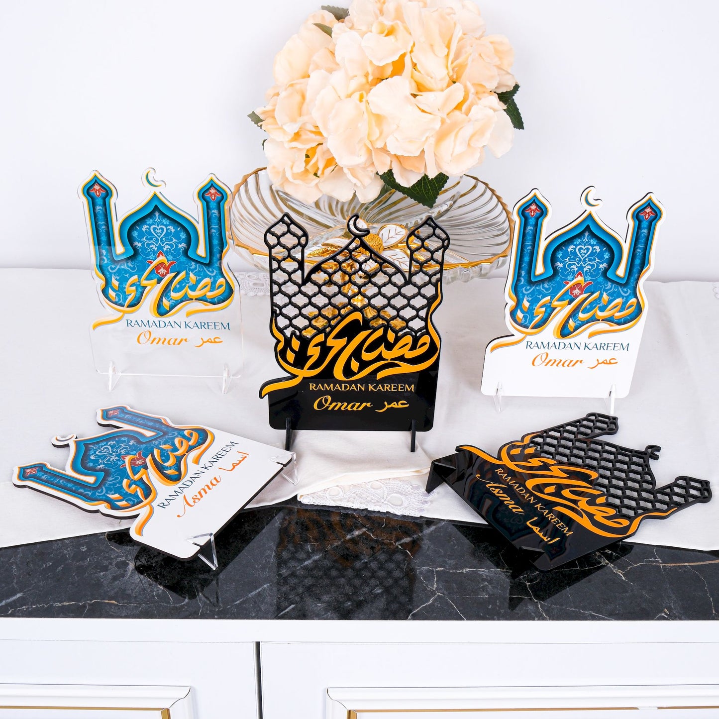 Personalized Ramadan Eid Table Decor Islamic Favor Tabletop Sign Stand - Islamic Elite Favors is a handmade gift shop offering a wide variety of unique and personalized gifts for all occasions. Whether you're looking for the perfect Ramadan, Eid, Hajj, wedding gift or something special for a birthday, baby shower or anniversary, we have something for everyone. High quality, made with love.