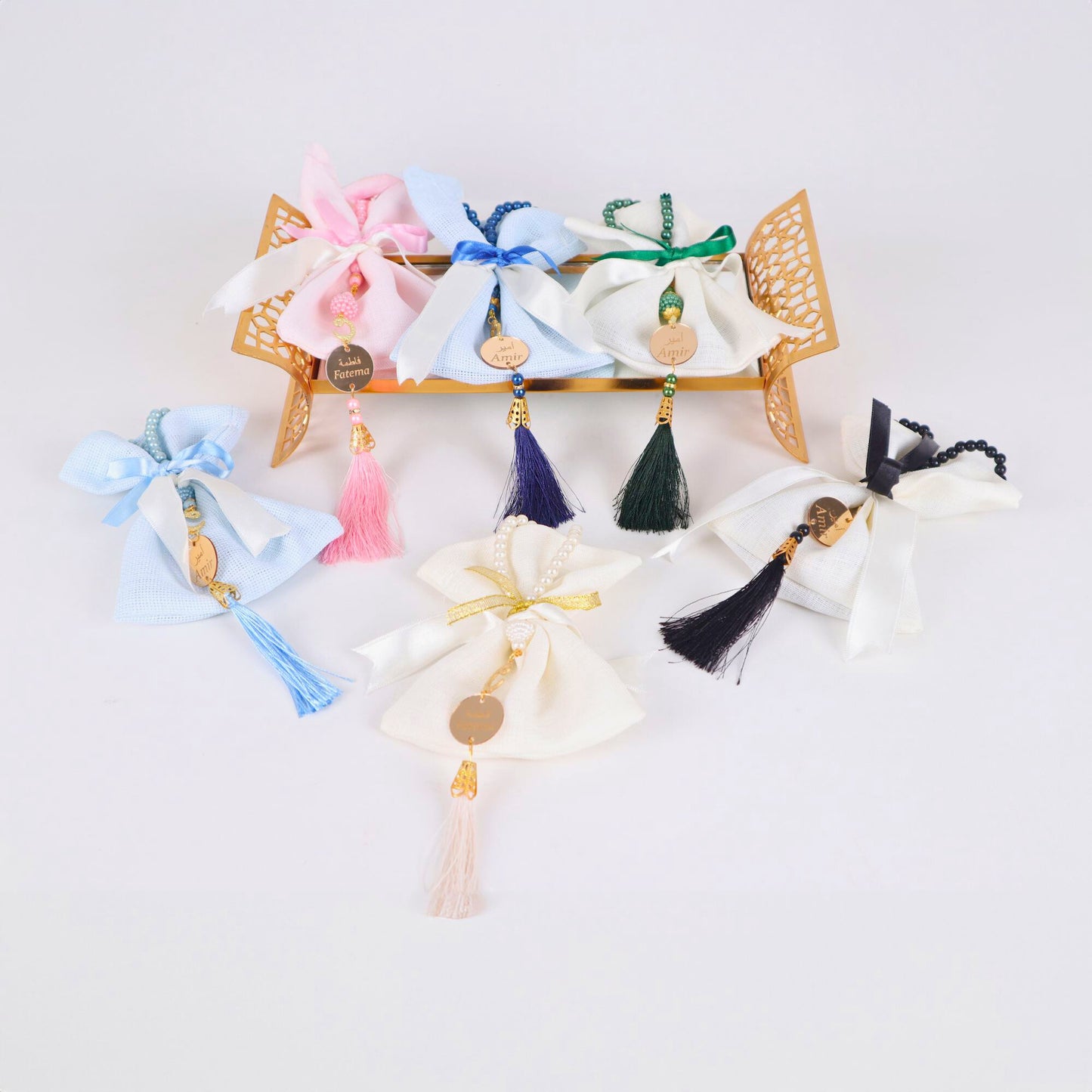 Personalized Pearl Prayer Beads in Colorful Pouch Favors for Guests - Islamic Elite Favors is a handmade gift shop offering a wide variety of unique and personalized gifts for all occasions. Whether you're looking for the perfect Ramadan, Eid, Hajj, wedding gift or something special for a birthday, baby shower or anniversary, we have something for everyone. High quality, made with love.