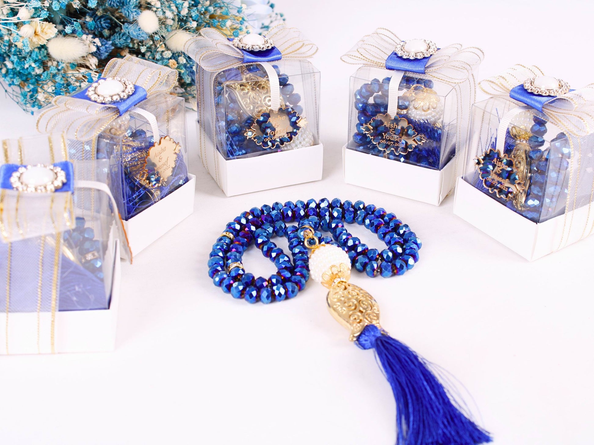 Personalized Crystal Prayer Beads Favor, Ramadan Eid Wedding Baby Shower Islamic Gift - Islamic Elite Favors is a handmade gift shop offering a wide variety of unique and personalized gifts for all occasions. Whether you're looking for the perfect Ramadan, Eid, Hajj, wedding gift or something special for a birthday, baby shower or anniversary, we have something for everyone. High quality, made with love.