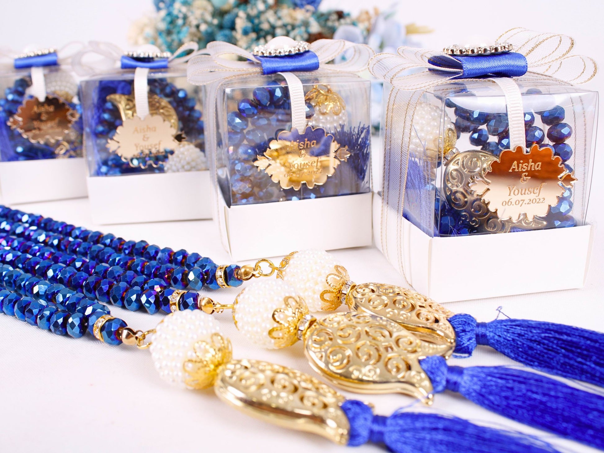 Personalized Crystal Prayer Beads Favor, Ramadan Eid Wedding Baby Shower Islamic Gift - Islamic Elite Favors is a handmade gift shop offering a wide variety of unique and personalized gifts for all occasions. Whether you're looking for the perfect Ramadan, Eid, Hajj, wedding gift or something special for a birthday, baby shower or anniversary, we have something for everyone. High quality, made with love.