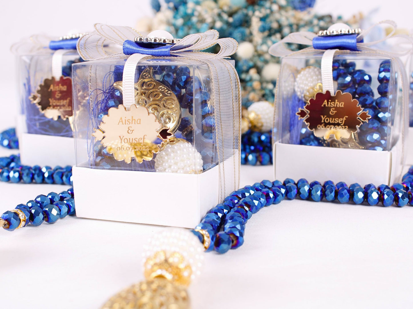 Personalized Crystal Prayer Beads Favor, Ramadan Eid Wedding Baby Shower Islamic Gift - Islamic Elite Favors is a handmade gift shop offering a wide variety of unique and personalized gifts for all occasions. Whether you're looking for the perfect Ramadan, Eid, Hajj, wedding gift or something special for a birthday, baby shower or anniversary, we have something for everyone. High quality, made with love.