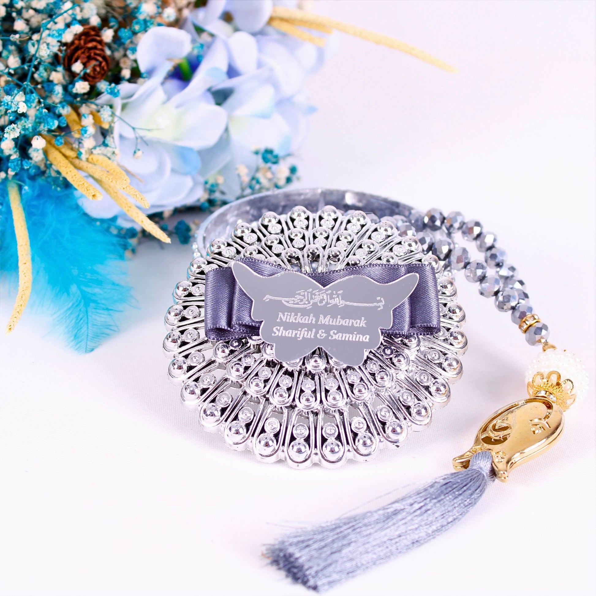 Personalized Crystal Prayer Beads Tasbeeh Masbaha Favors, Ramadan Eid Wedding Nikkah Islamic Gift - Islamic Elite Favors is a handmade gift shop offering a wide variety of unique and personalized gifts for all occasions. Whether you're looking for the perfect Ramadan, Eid, Hajj, wedding gift or something special for a birthday, baby shower or anniversary, we have something for everyone. High quality, made with love.