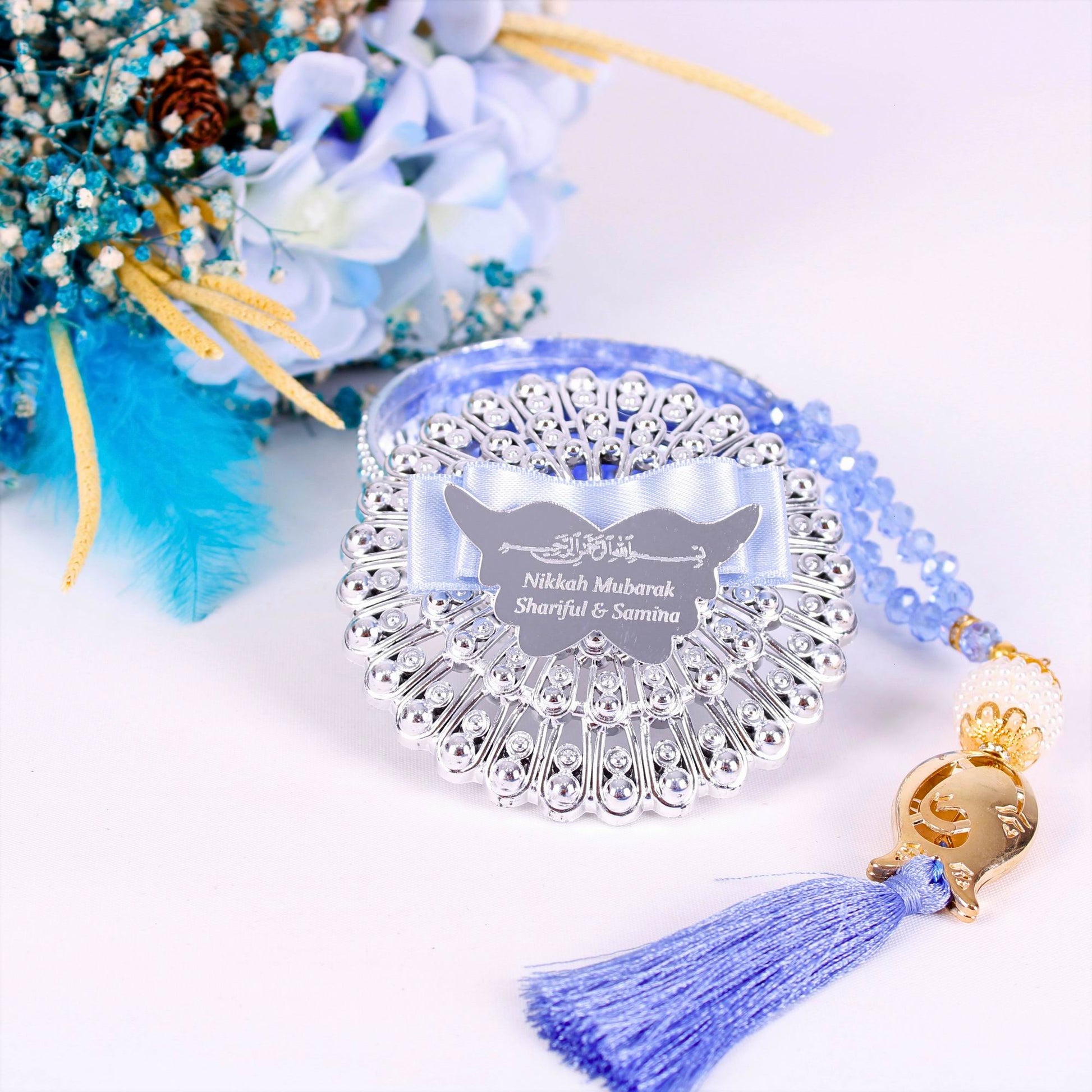 Personalized Crystal Prayer Beads Tasbeeh Masbaha Favors, Ramadan Eid Wedding Nikkah Islamic Gift - Islamic Elite Favors is a handmade gift shop offering a wide variety of unique and personalized gifts for all occasions. Whether you're looking for the perfect Ramadan, Eid, Hajj, wedding gift or something special for a birthday, baby shower or anniversary, we have something for everyone. High quality, made with love.