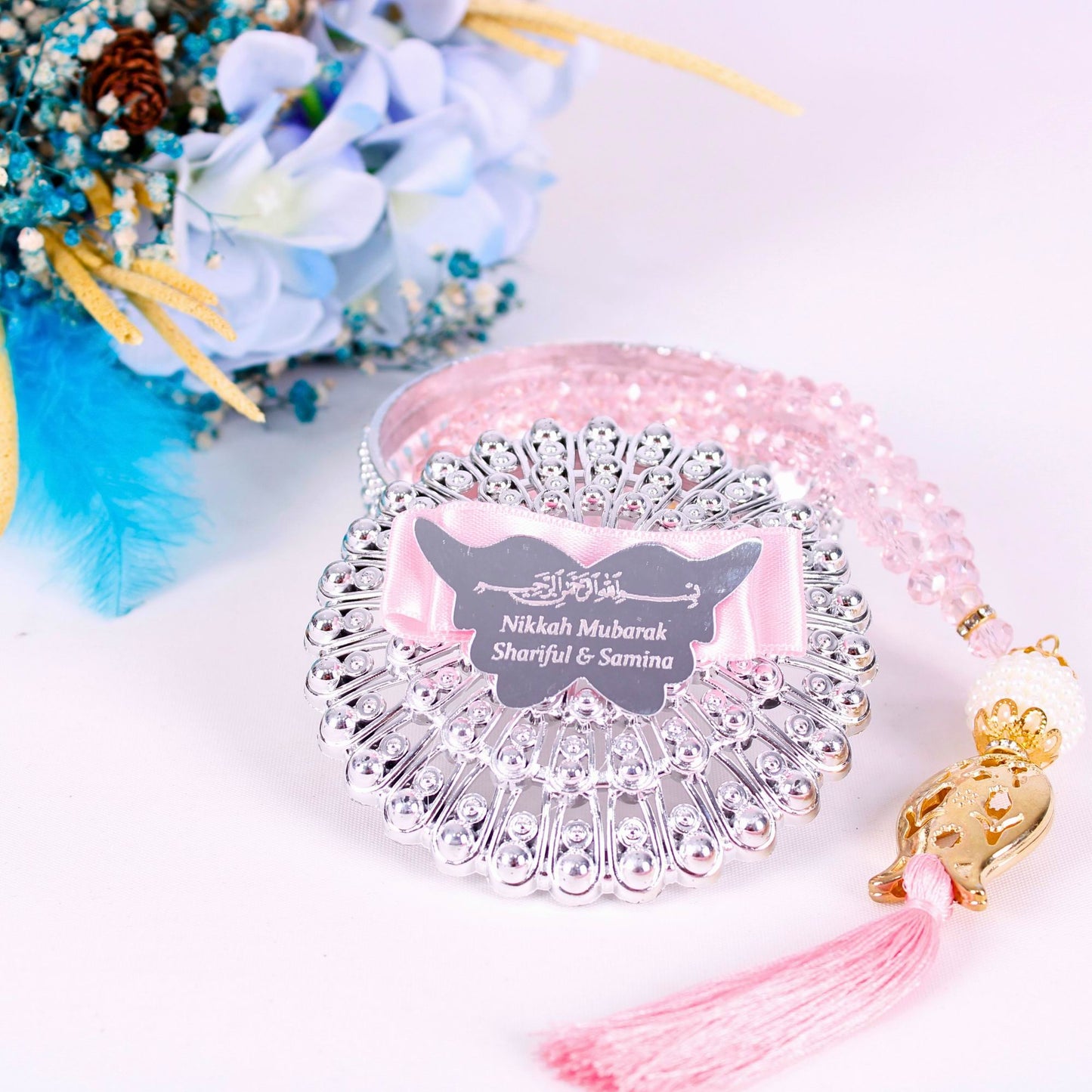 Personalized Crystal Prayer Beads Tasbeeh Masbaha Favors, Ramadan Eid Wedding Nikkah Islamic Gift - Islamic Elite Favors is a handmade gift shop offering a wide variety of unique and personalized gifts for all occasions. Whether you're looking for the perfect Ramadan, Eid, Hajj, wedding gift or something special for a birthday, baby shower or anniversary, we have something for everyone. High quality, made with love.