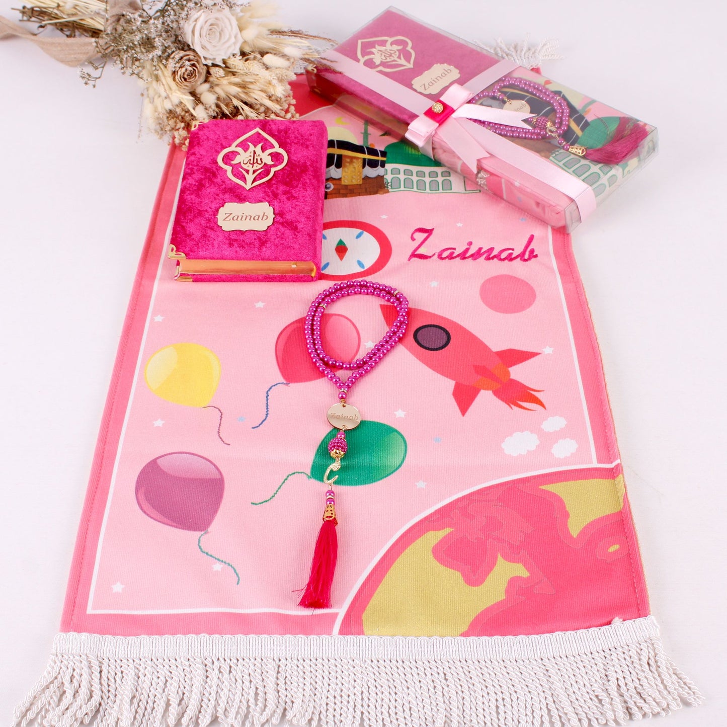 Personalized Soft Prayer Mat for Kids Quran Tasbeeh Islamic Gift Set - Islamic Elite Favors is a handmade gift shop offering a wide variety of unique and personalized gifts for all occasions. Whether you're looking for the perfect Ramadan, Eid, Hajj, wedding gift or something special for a birthday, baby shower or anniversary, we have something for everyone. High quality, made with love.