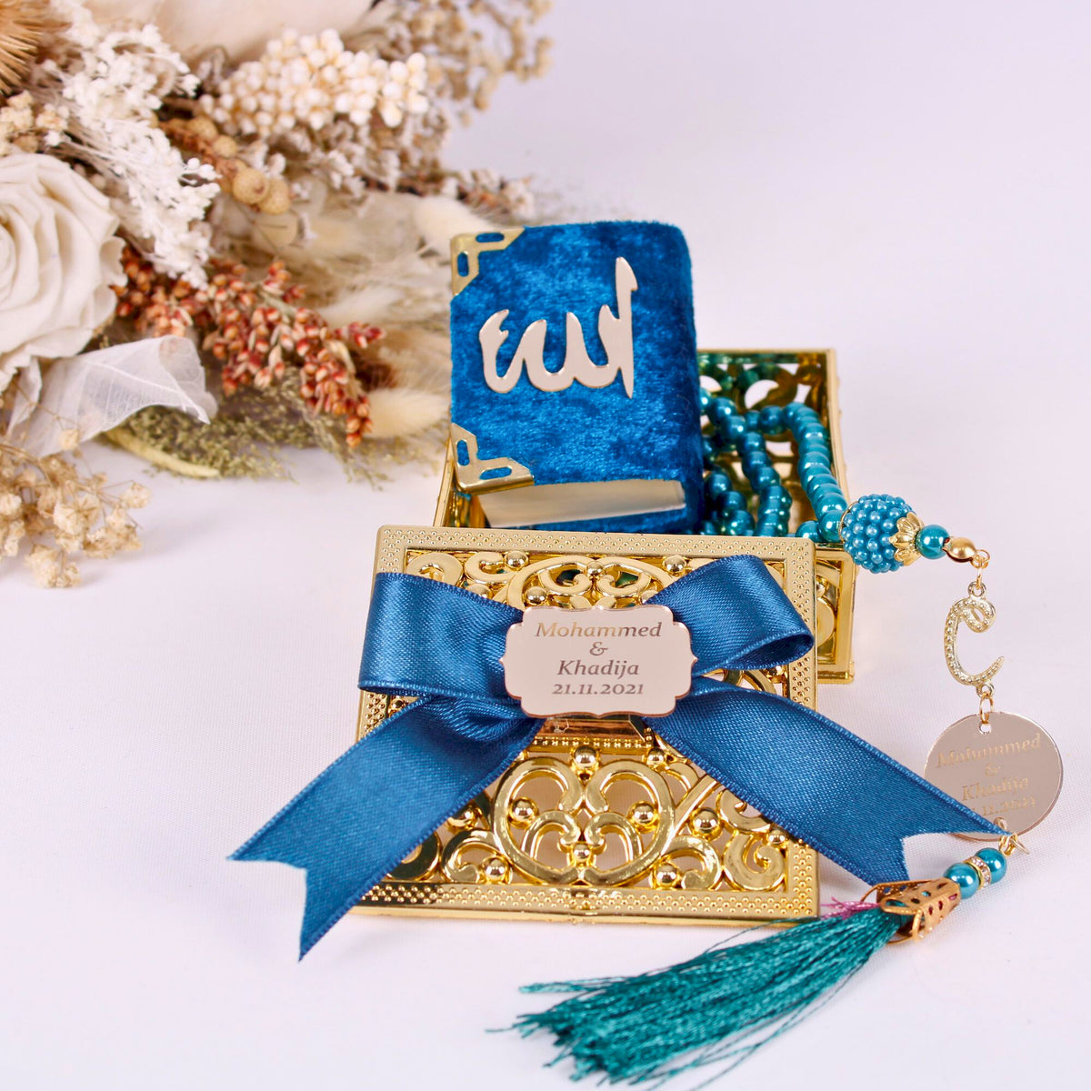 Personalized Wedding Favor Stylish Mini Quran Tasbeeh Set Tag Decor - Islamic Elite Favors is a handmade gift shop offering a wide variety of unique and personalized gifts for all occasions. Whether you're looking for the perfect Ramadan, Eid, Hajj, wedding gift or something special for a birthday, baby shower or anniversary, we have something for everyone. High quality, made with love.