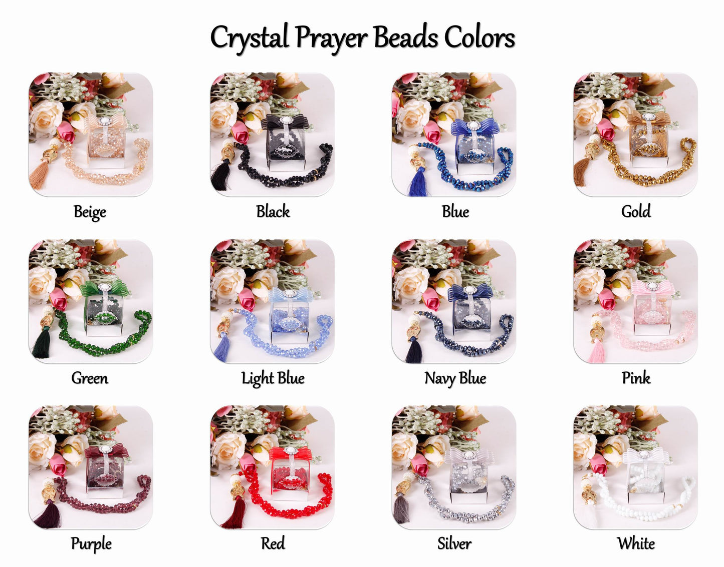 Personalized Crystal Prayer Beads Favor, Ramadan Eid Wedding Baby Shower Islamic Gift - Islamic Elite Favors is a handmade gift shop offering a wide variety of unique and personalized gifts for all occasions. Whether you're looking for the perfect Ramadan, Eid, Hajj, wedding gift or something special for a birthday, baby shower or anniversary, we have something for everyone. High quality, made with love.