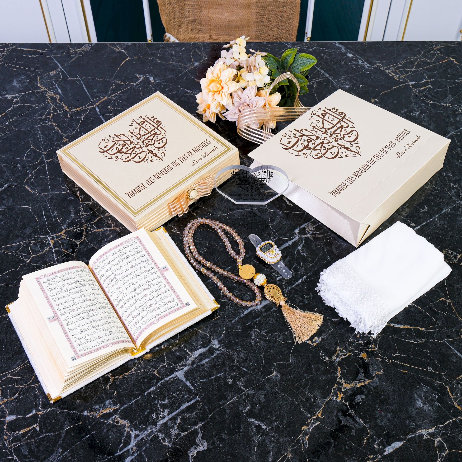 Personalized Happy Mother's Day Gift Set, Gift for Mom, Gift for Her - Islamic Elite Favors is a handmade gift shop offering a wide variety of unique and personalized gifts for all occasions. Whether you're looking for the perfect Ramadan, Eid, Hajj, wedding gift or something special for a birthday, baby shower or anniversary, we have something for everyone. High quality, made with love.