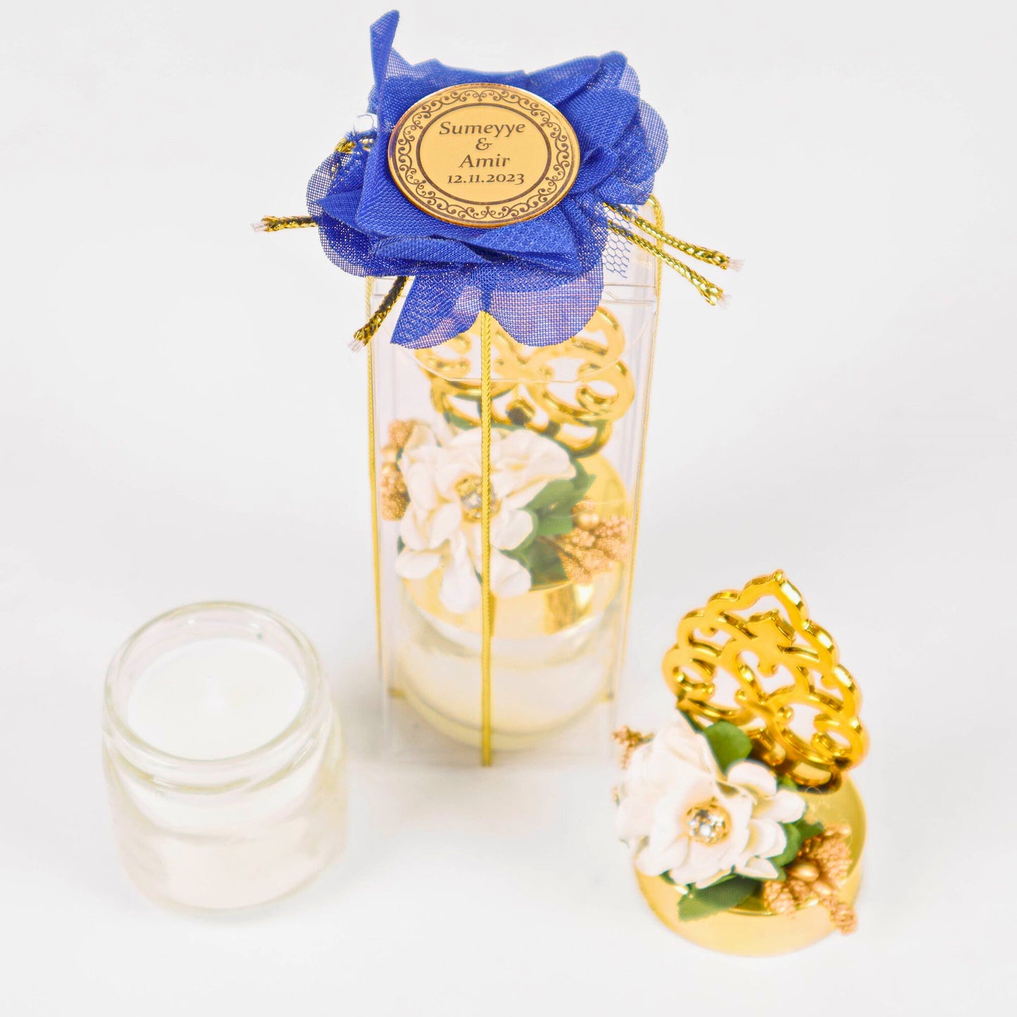 Personalized Wedding Favor Glass Candle Holder Rose with Plexi Theme - Islamic Elite Favors is a handmade gift shop offering a wide variety of unique and personalized gifts for all occasions. Whether you're looking for the perfect Ramadan, Eid, Hajj, wedding gift or something special for a birthday, baby shower or anniversary, we have something for everyone. High quality, made with love.