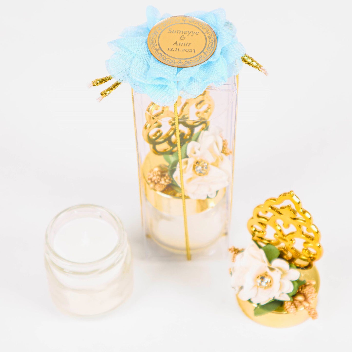 Personalized Wedding Favor Glass Candle Holder Rose with Plexi Theme - Islamic Elite Favors is a handmade gift shop offering a wide variety of unique and personalized gifts for all occasions. Whether you're looking for the perfect Ramadan, Eid, Hajj, wedding gift or something special for a birthday, baby shower or anniversary, we have something for everyone. High quality, made with love.