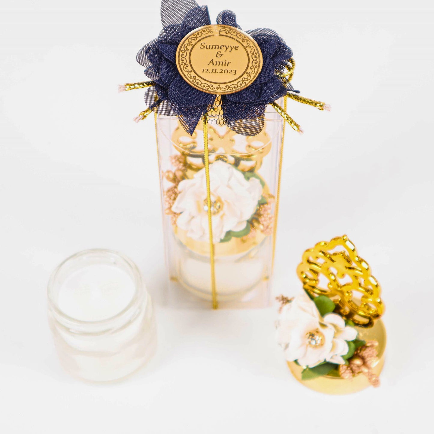 Personalized Wedding Favor Glass Candle Holder Rose with Plexi Theme - Islamic Elite Favors is a handmade gift shop offering a wide variety of unique and personalized gifts for all occasions. Whether you're looking for the perfect Ramadan, Eid, Hajj, wedding gift or something special for a birthday, baby shower or anniversary, we have something for everyone. High quality, made with love.