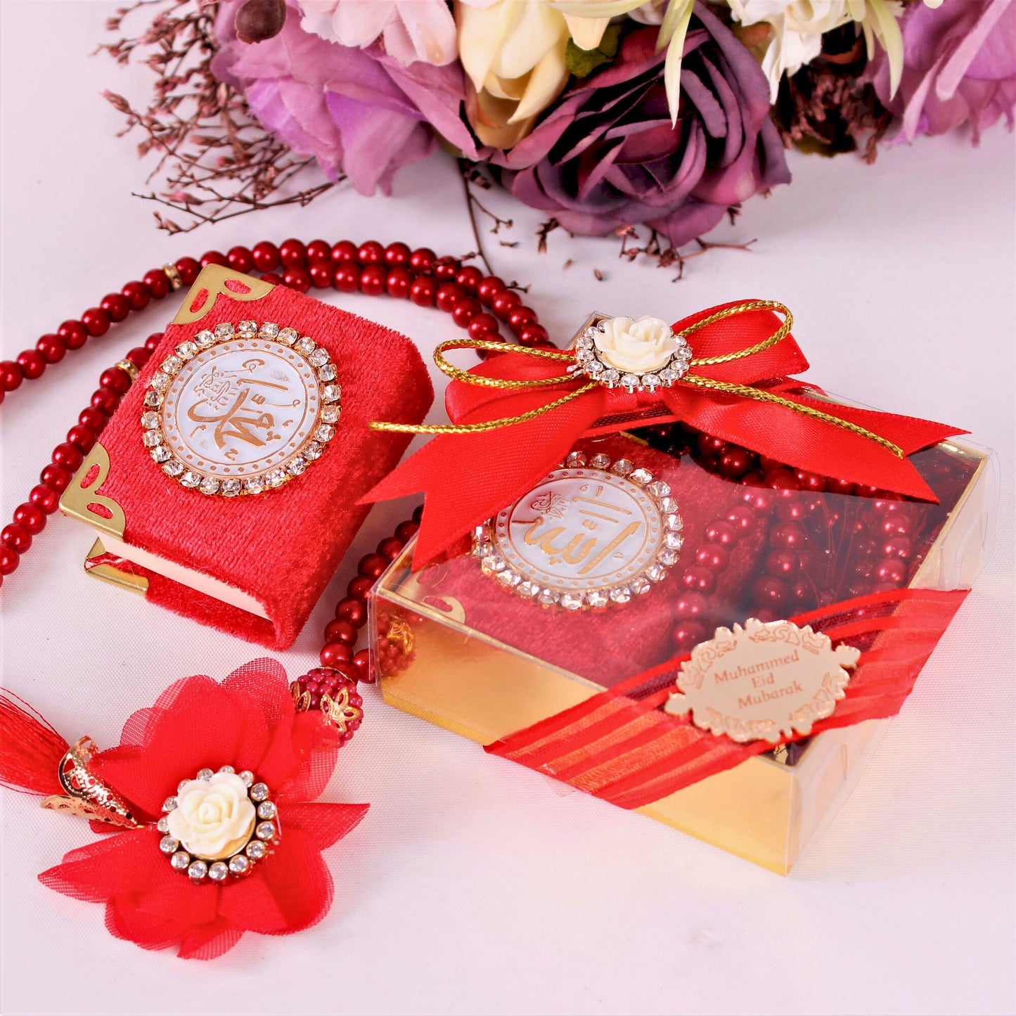 Personalized Mini Quran with Rhinestones Prayer Beads Wedding Favor - Islamic Elite Favors is a handmade gift shop offering a wide variety of unique and personalized gifts for all occasions. Whether you're looking for the perfect Ramadan, Eid, Hajj, wedding gift or something special for a birthday, baby shower or anniversary, we have something for everyone. High quality, made with love.